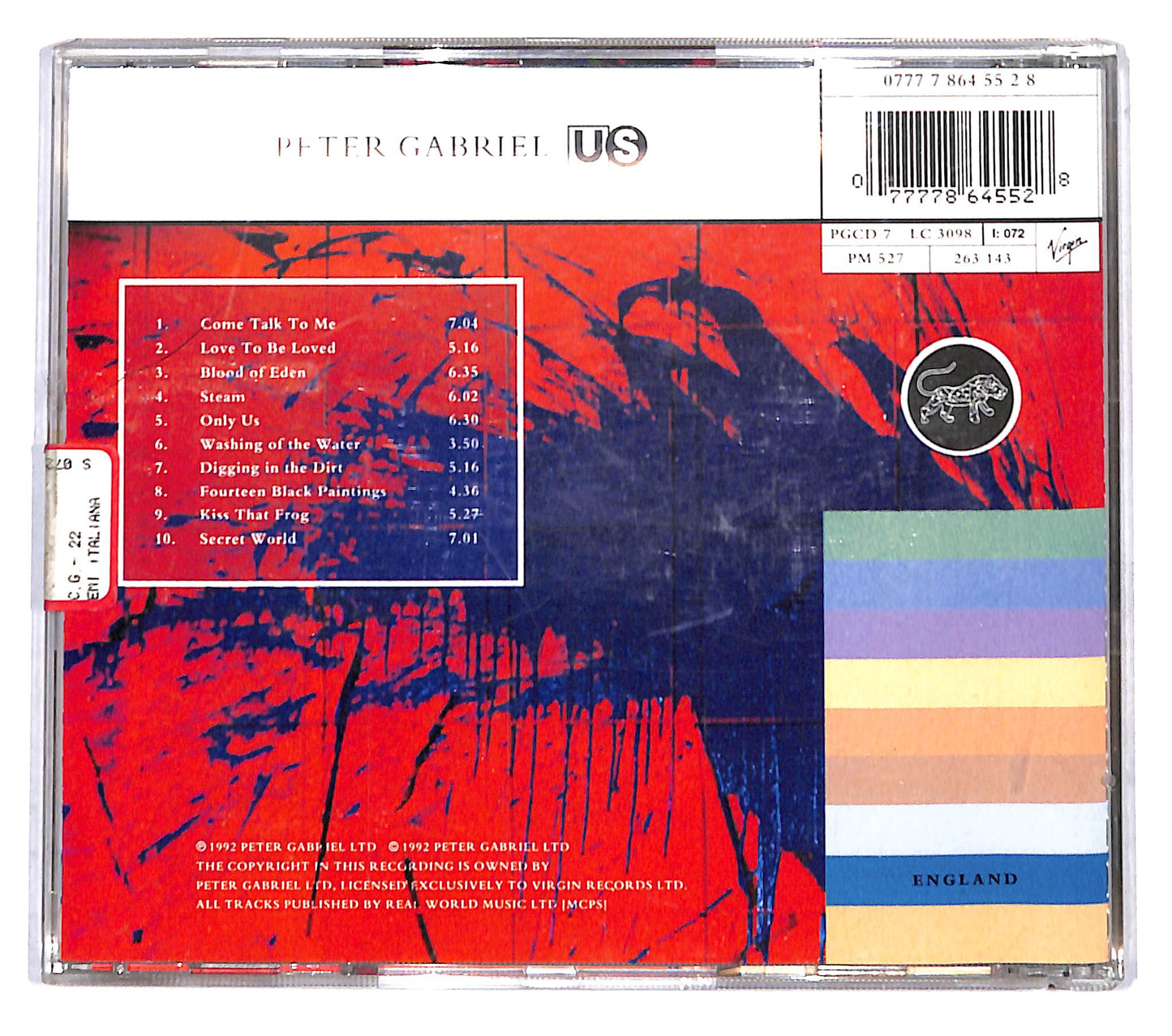 EBOND Peter Gabriel - Us CD CB114044