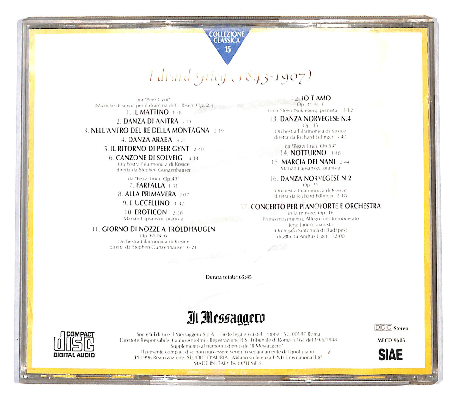 EBOND Various - Grieg CD CB114210