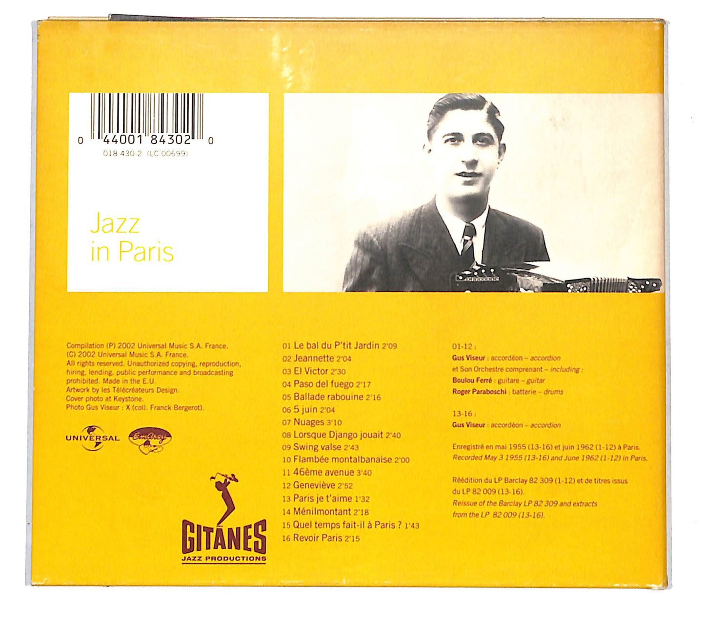 EBOND Gus Viseur - De Clichy A Broadway DIGIPACK CD CB114256