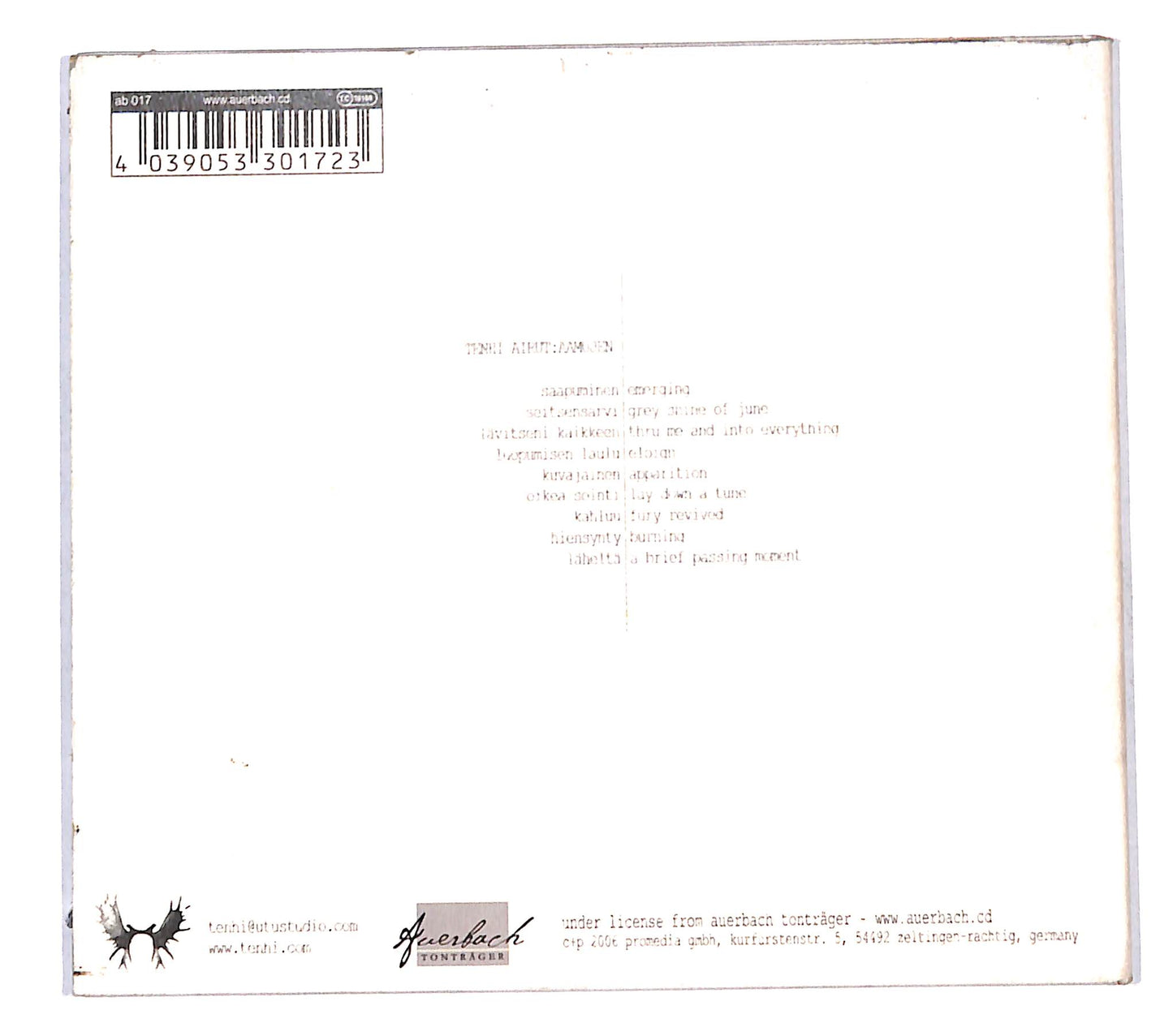 EBOND Tenhi - Airut:Aamujen DIGIPACK CD CB118435