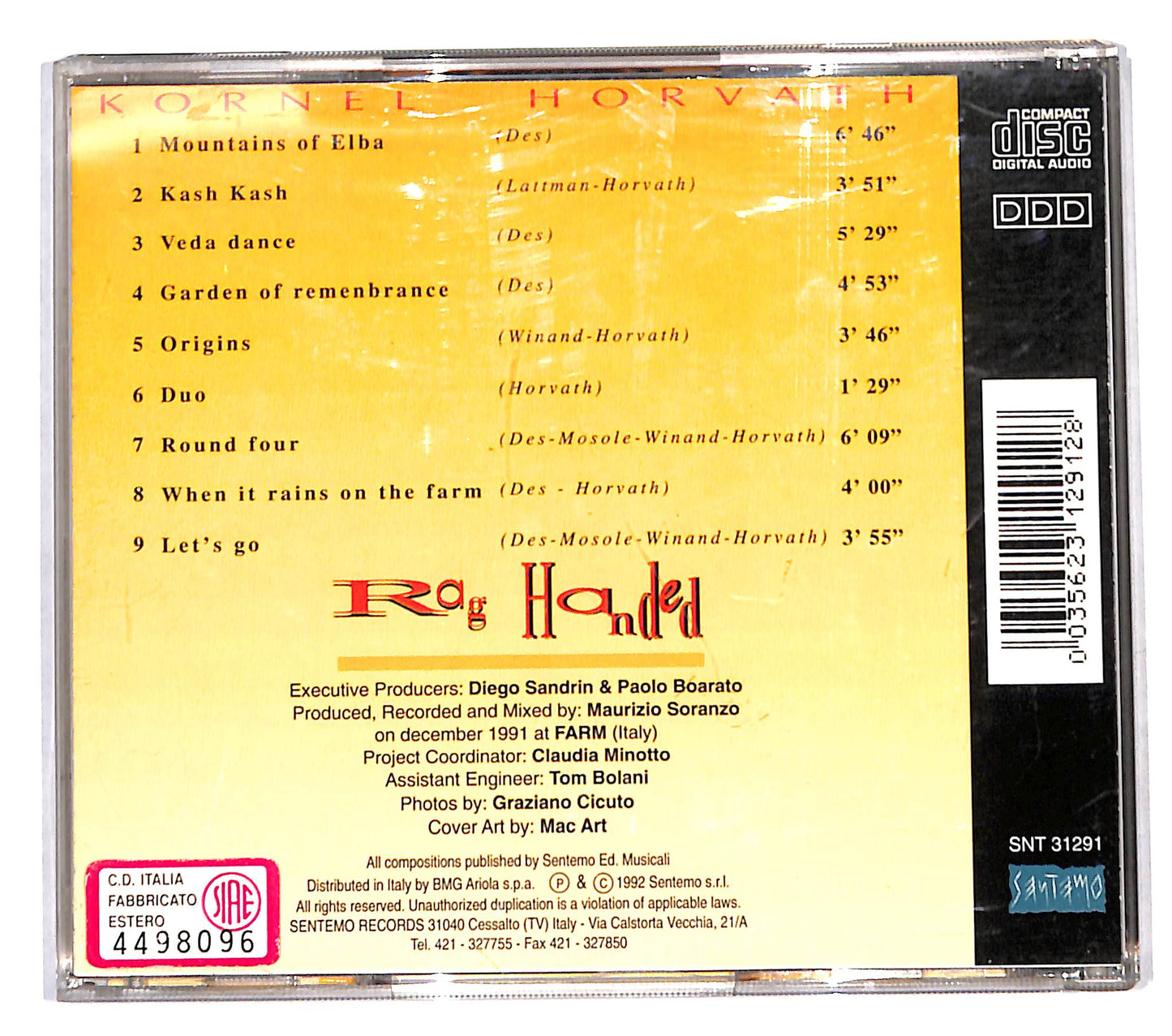 EBOND Kornel Horvath - Rag Handed CD CB118463