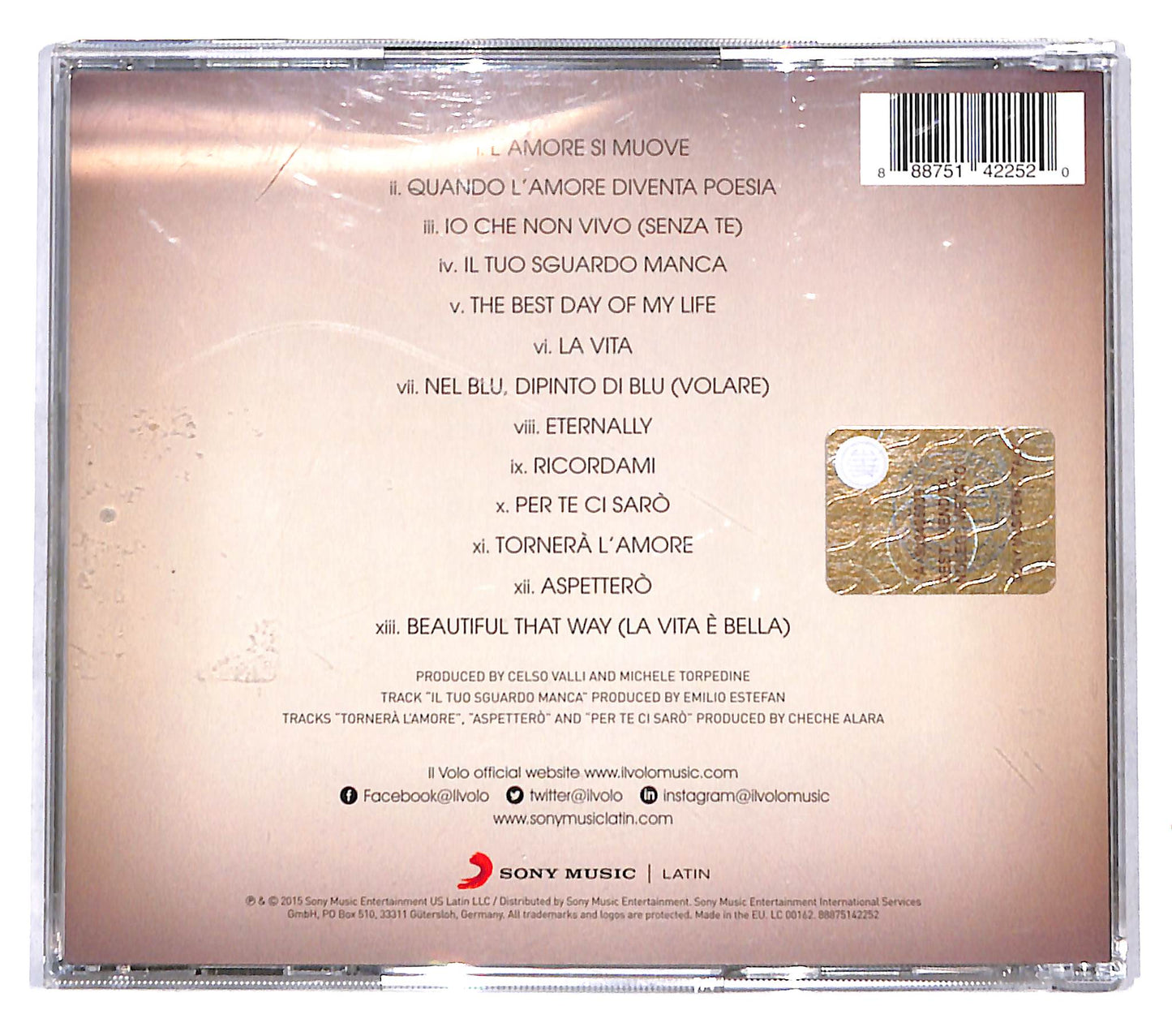 EBOND Il Volo - L'Amore Si Muove CD CB118650