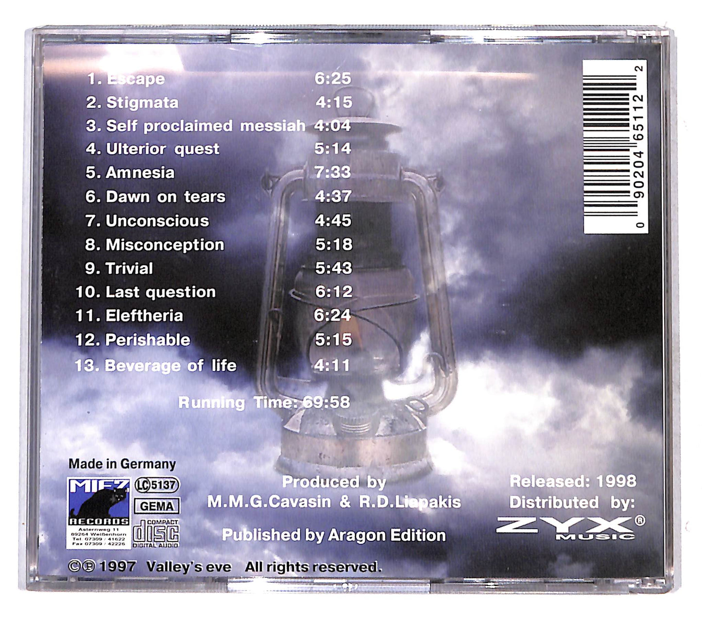 EBOND Valley's Eve - Prodigia CD CB118831