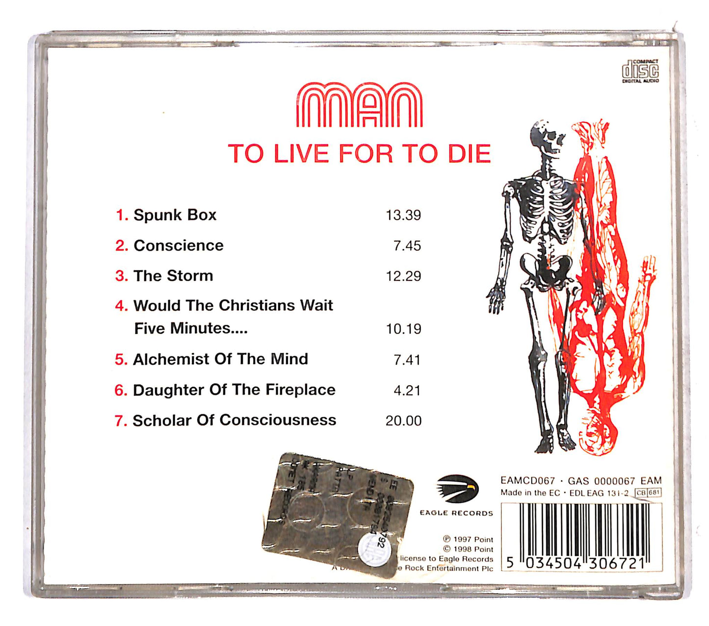 EBOND Man - To Live For To Die CD CB118857