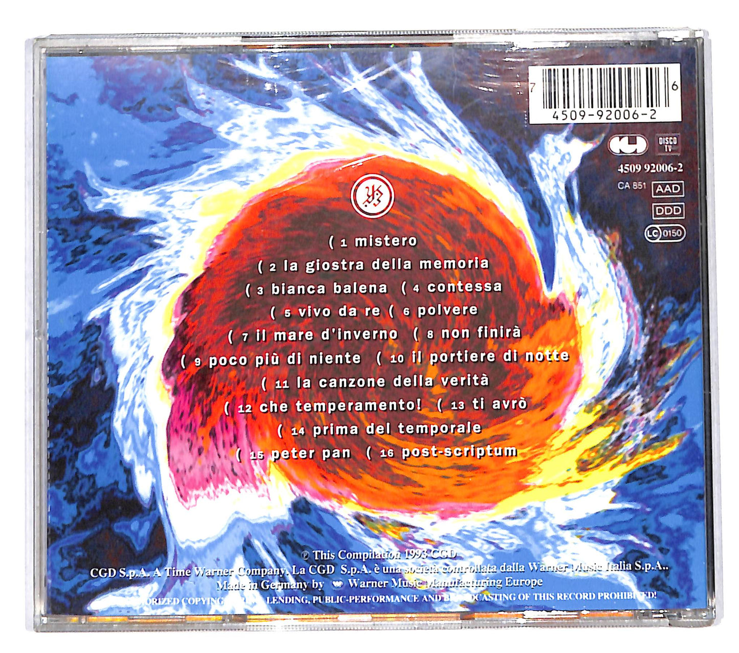 EBOND Enrico Ruggeri - La Giostra Della Memoria CD CB119159