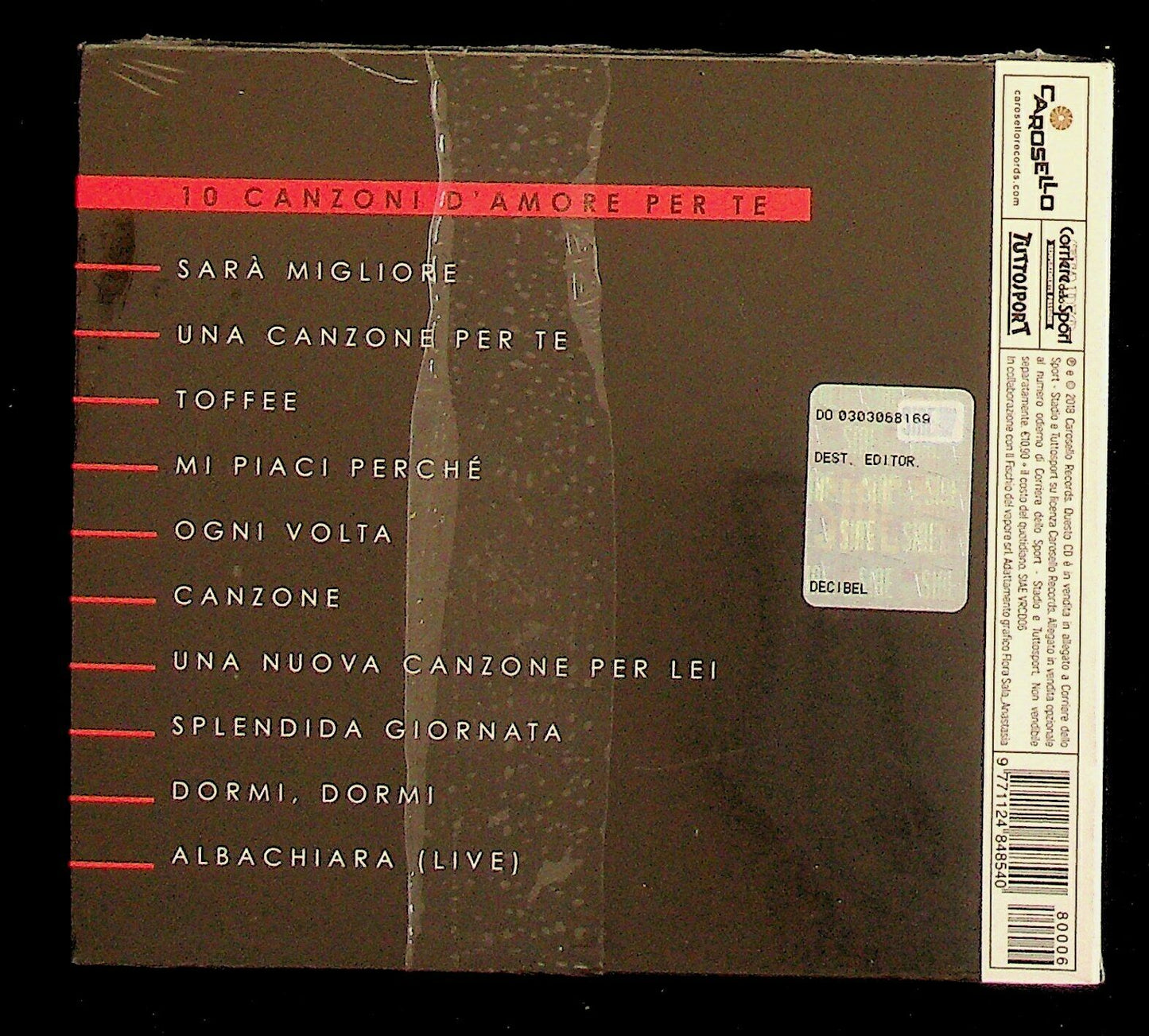 EBOND Vasco Rossi - 10 Canzoni D'amore Per Te -Editoriale CD CD011012
