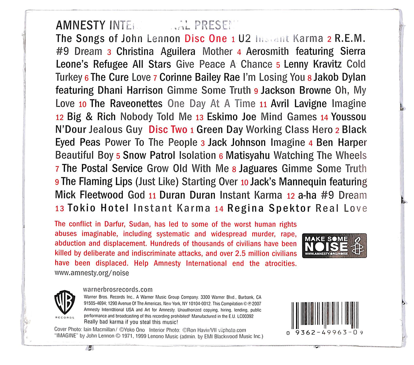 EBOND Various - Make Some Noise the Campaign To Save Darfur CD CD040316
