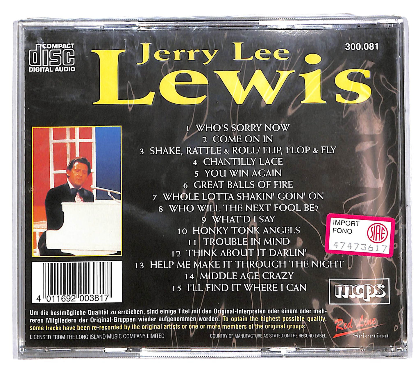EBOND Jerry Lee Lewis - Live In Concert CD CD040332