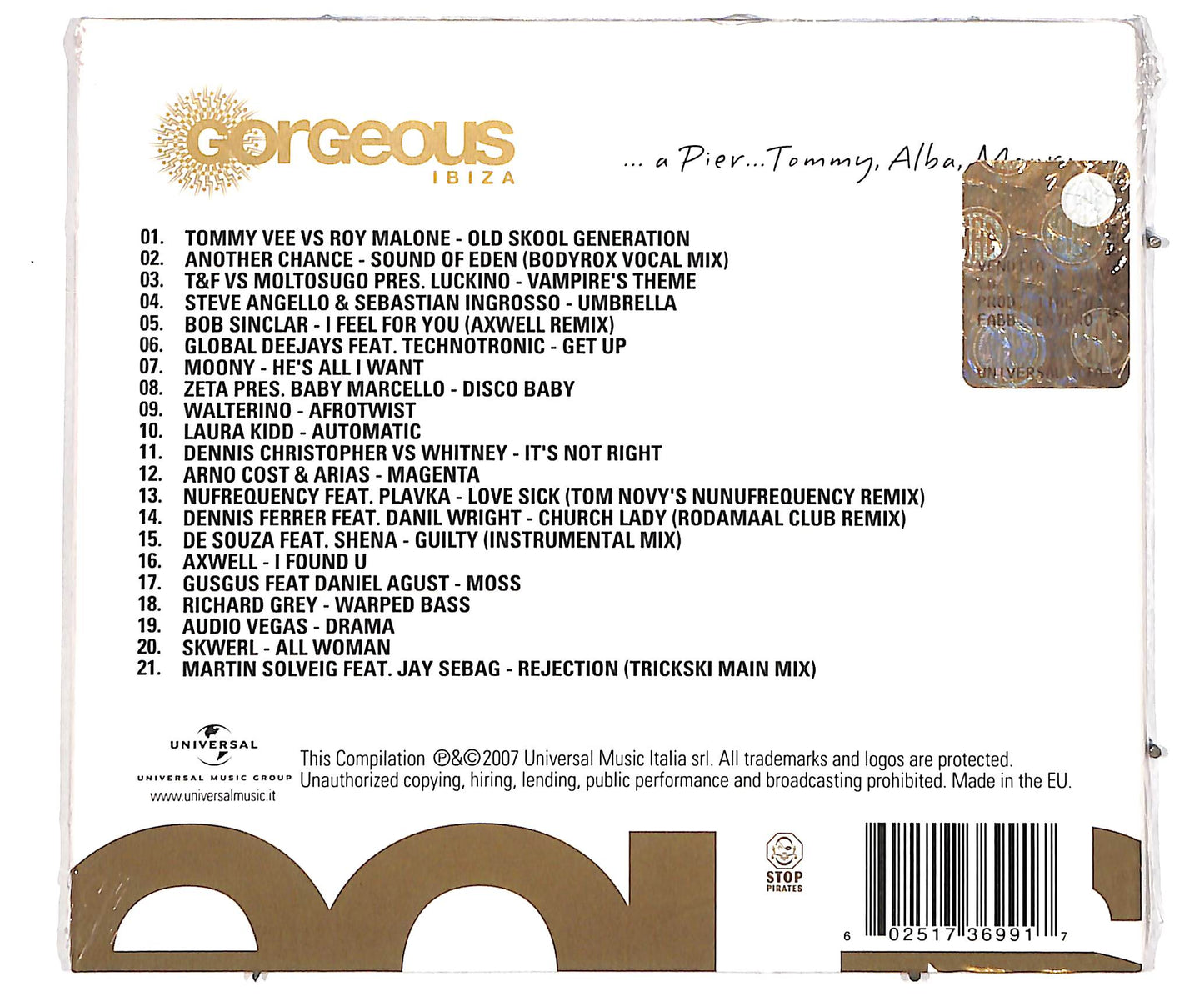 EBOND Tommy Vee - Presents Gorgeous Ibiza CD CD041643