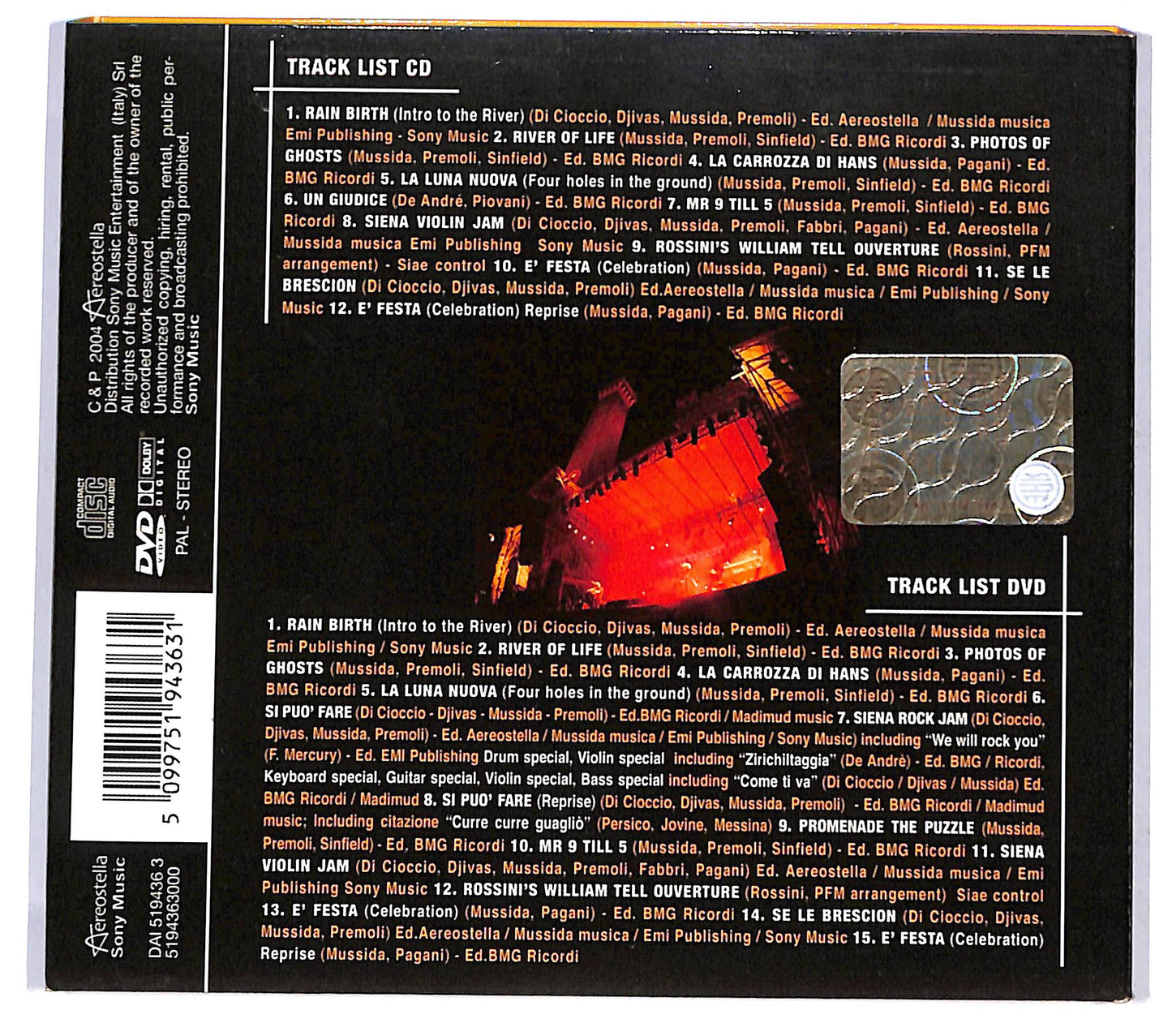EBOND PFM + Pagani Piero Pelu - Piazza Del Campo DIGIPACK CD CD043248