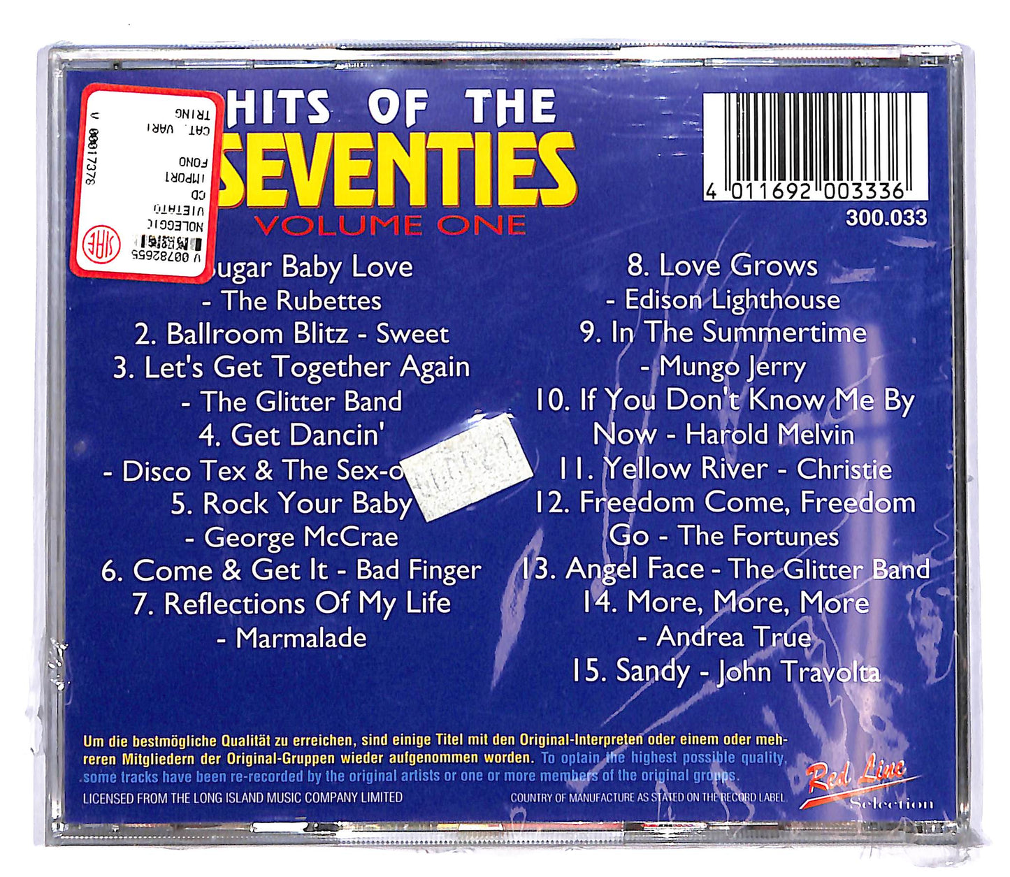 EBOND Hits Of The Seventies volume one CD CD044504