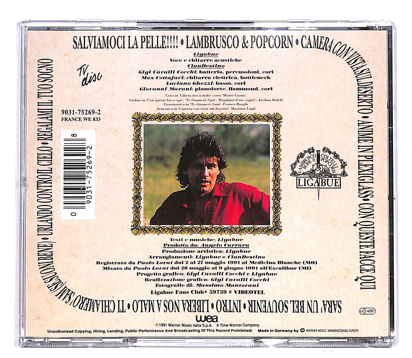 EBOND Ligabue - Lambrusco Coltelli Rose e Pop Corn CD CD046223