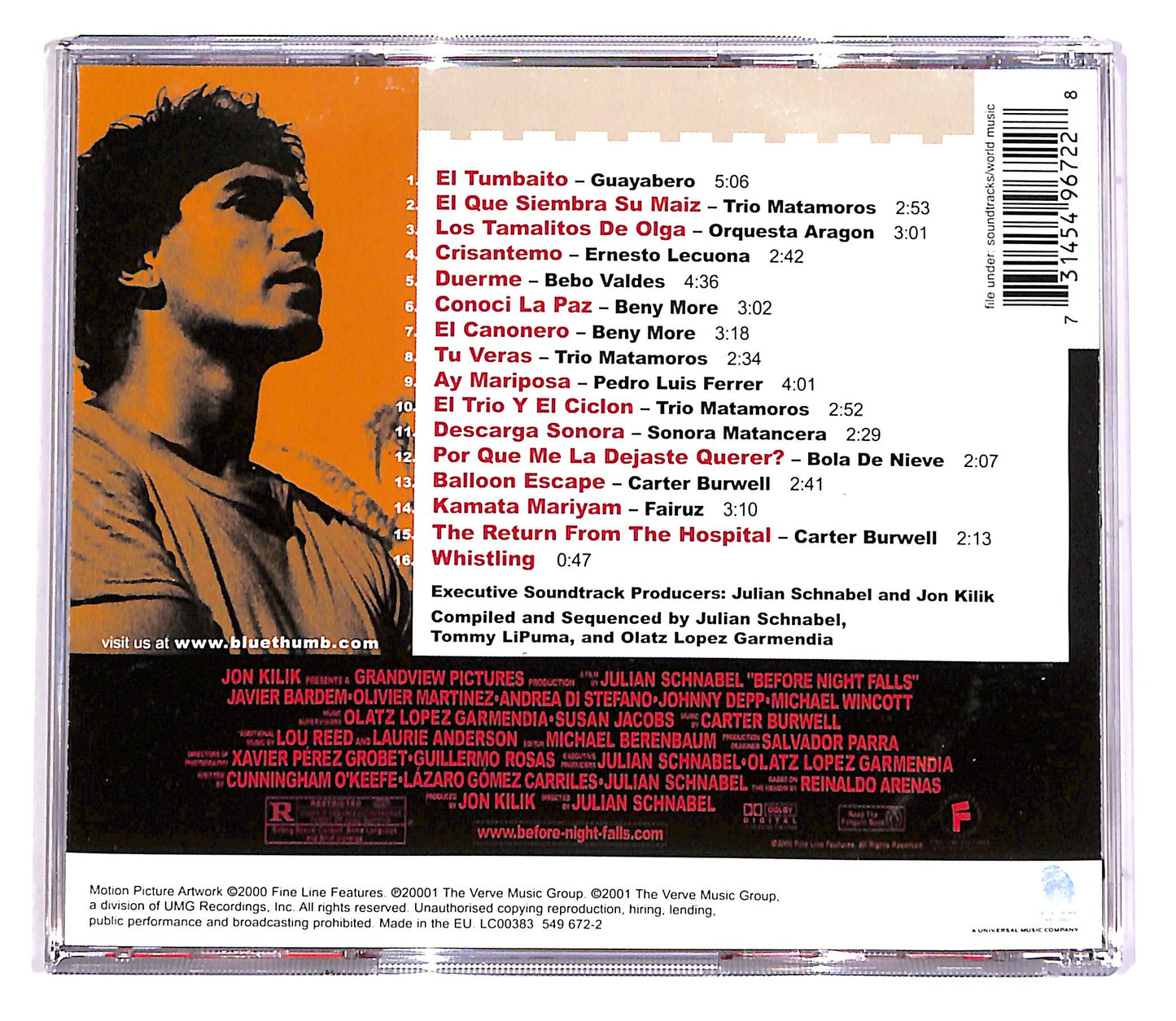 EBOND Carter Burwell - Before Night Falls CD CD046912