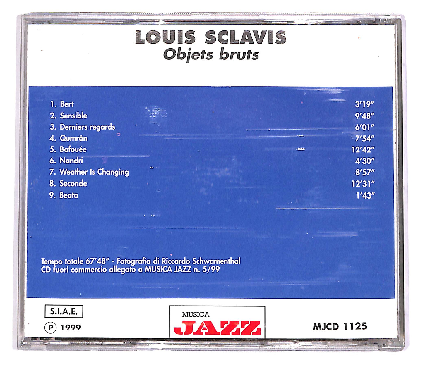 EBOND Louis Sclavis - Objets Bruts EDITORIALE CD CD046914