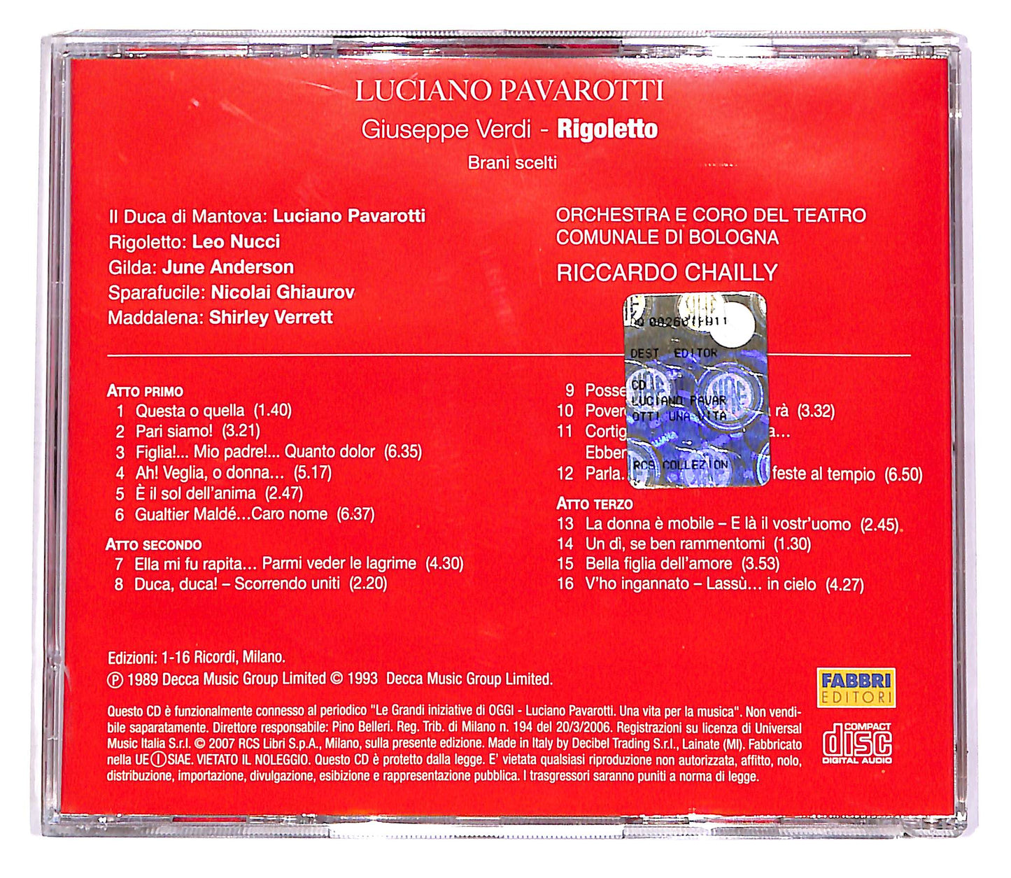 EBOND Luciano Pavarotti - Rigoletto EDITORIALE CD CD046924