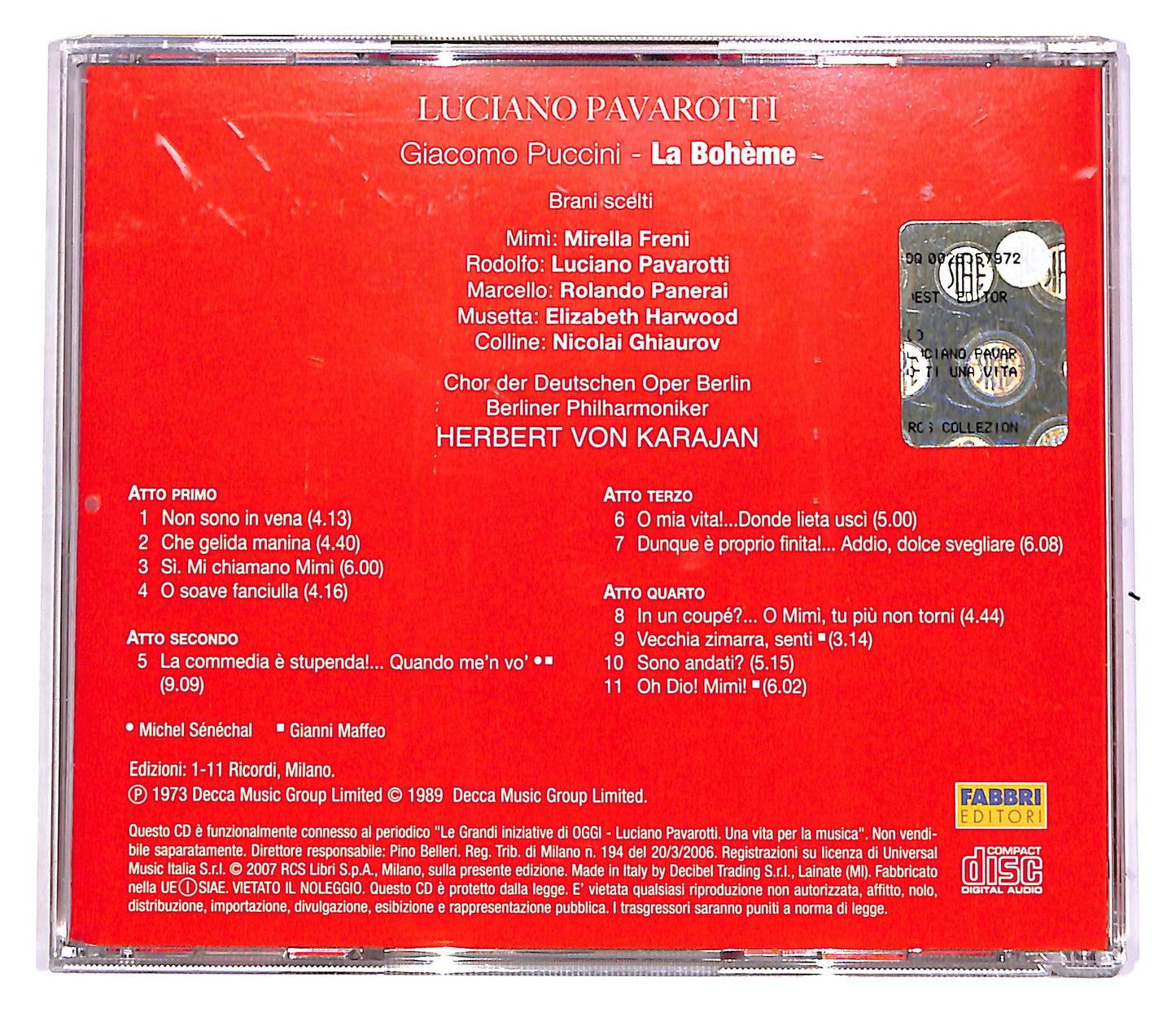 EBOND Luciano Pavarotti - La Boheme EDITORIALE CD CD046926