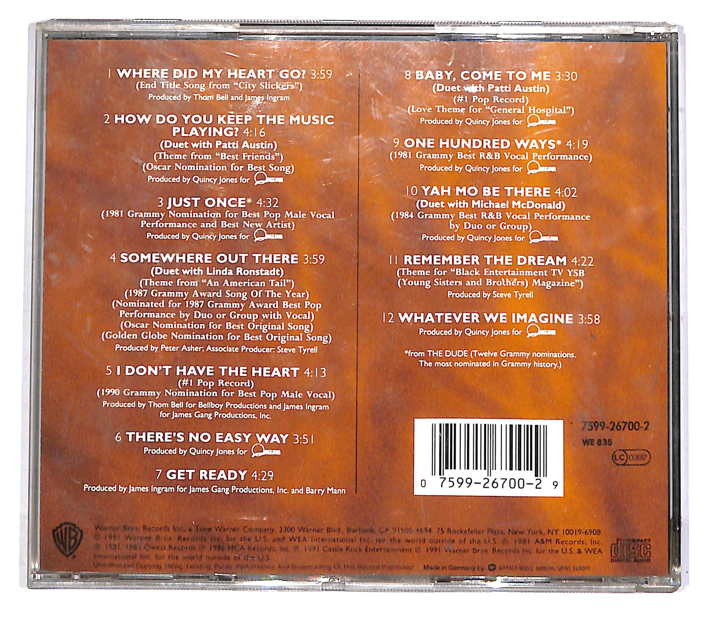 EBOND The Best of James Ingram - The Power of Great Music CD CD047030
