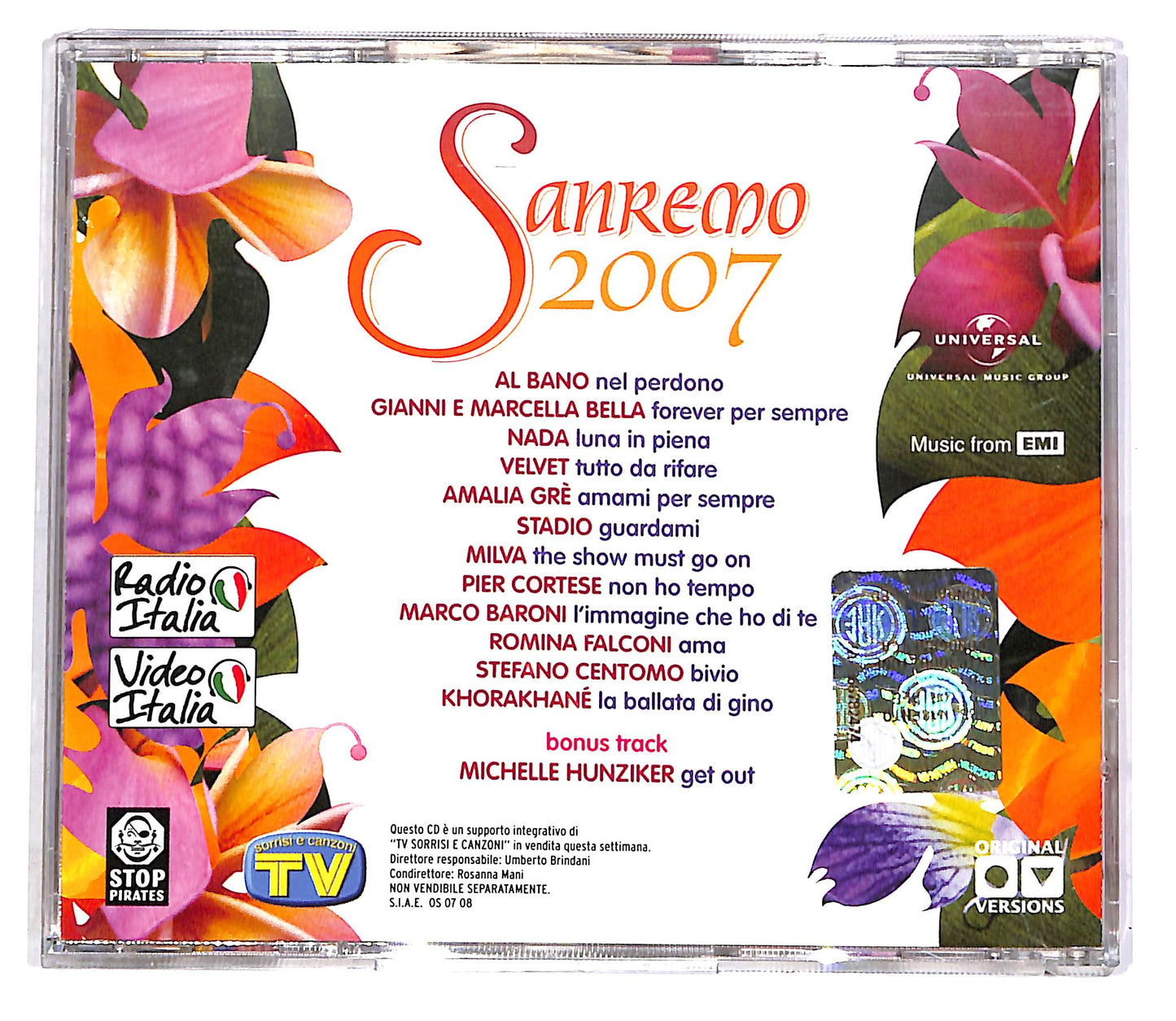 EBOND Various - Sanremo 2007 EDITORIALE CD CD047055