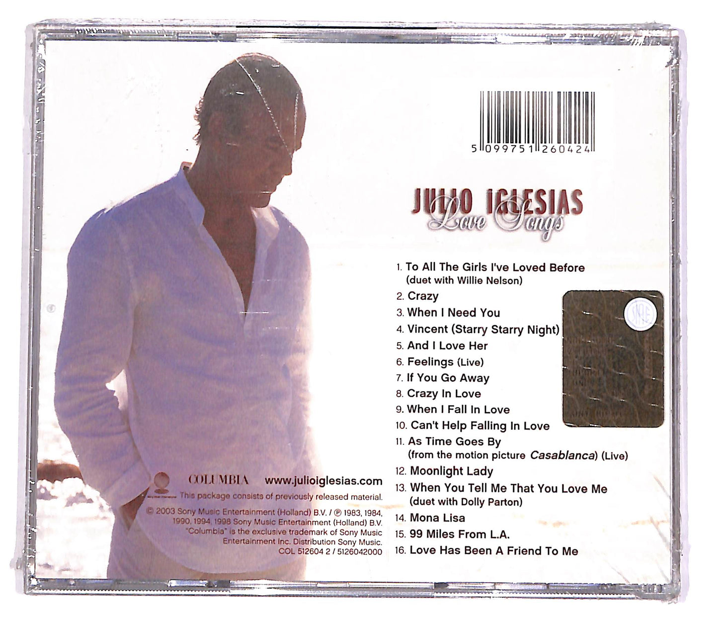 EBOND Julio Iglesias - Love Songs CD CD047110