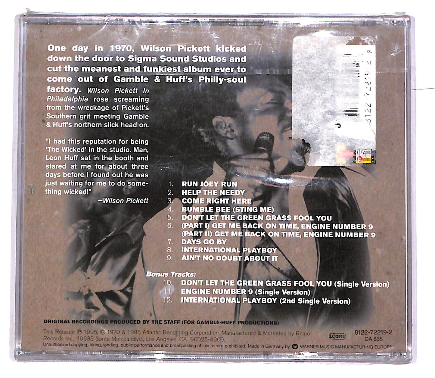 EBOND Wilson Pickett - In Philadelphia CD CD047231