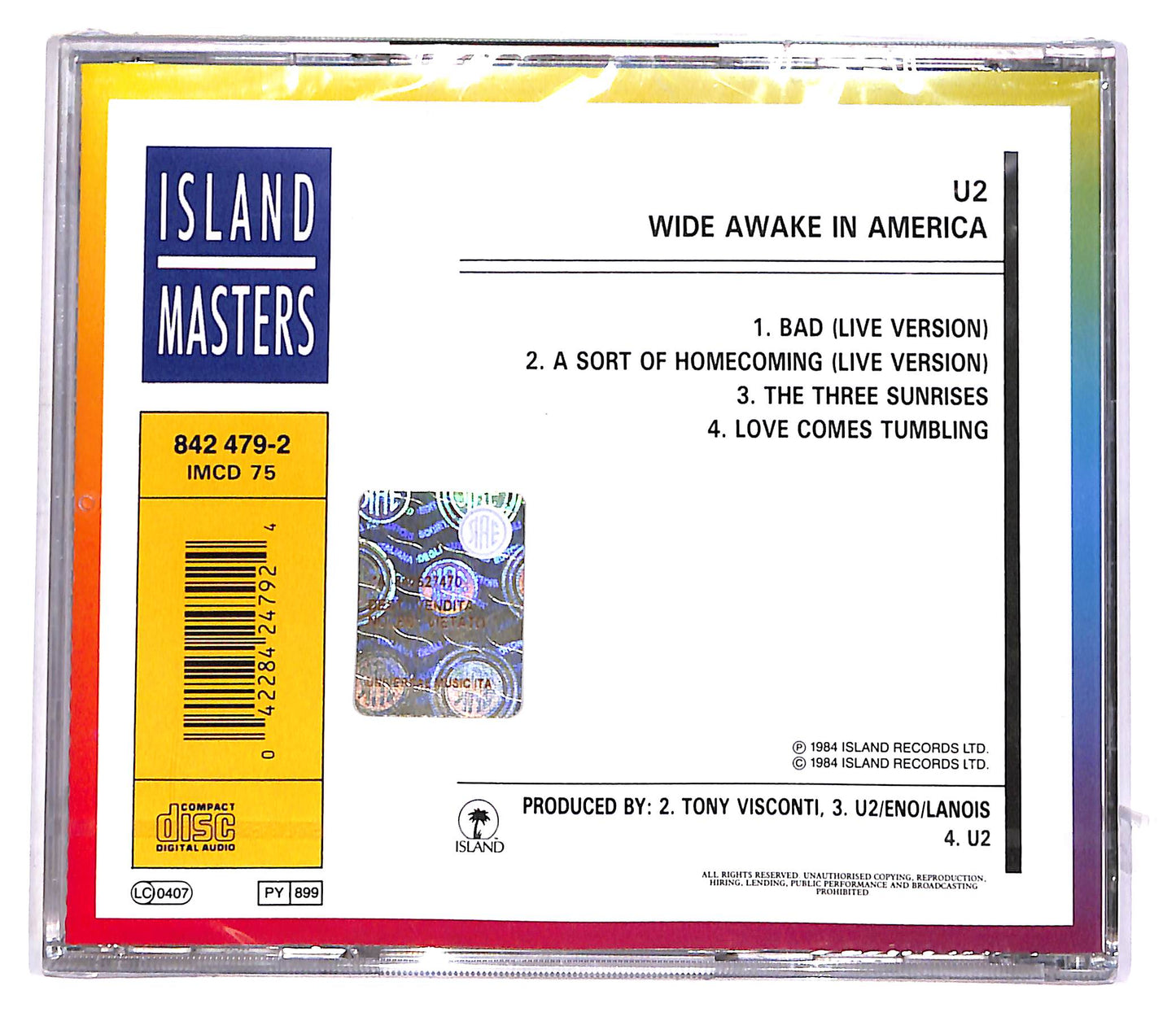 EBOND U2 - Wide Awake In America CD CD047255