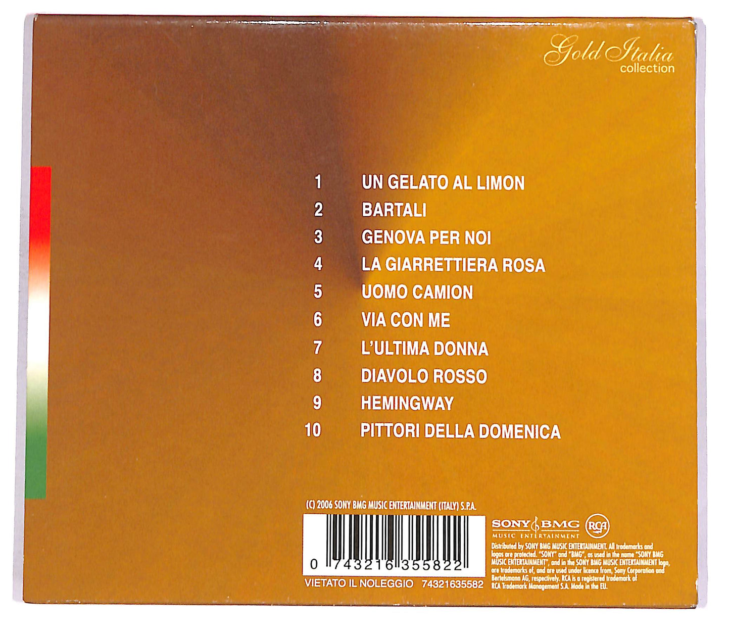 EBOND Paolo Conte - Gold Italia Collection CD CD047329