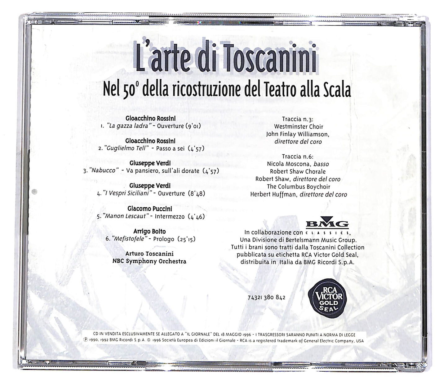 EBOND L'arte Di Toscanini - Nel 50° Della Ricostruzione.. EDITORIALE CD CD047411