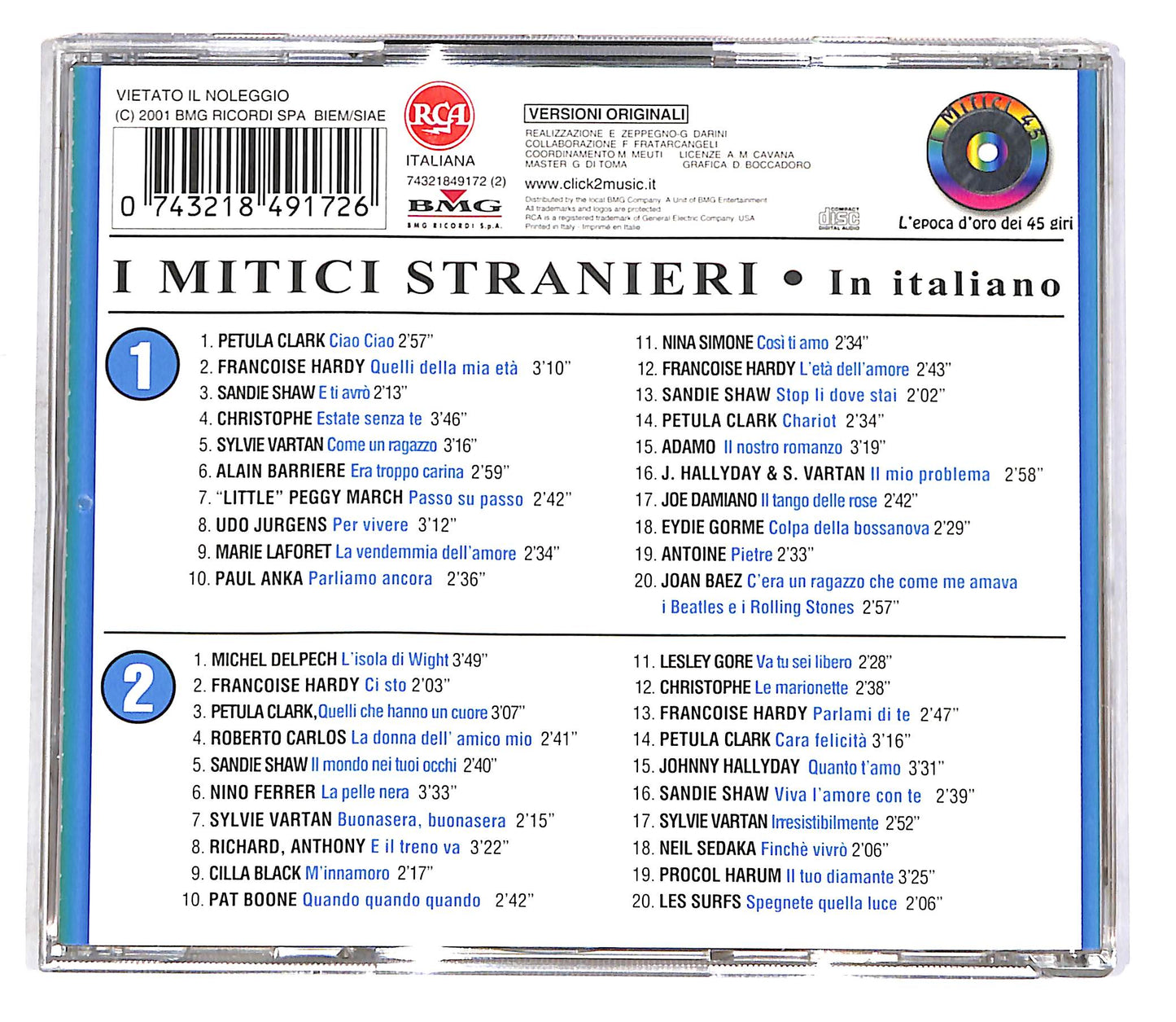 EBOND I Mitici Stranieri In Italiano - I Mitici 45 (2 dischi) CD CD047425