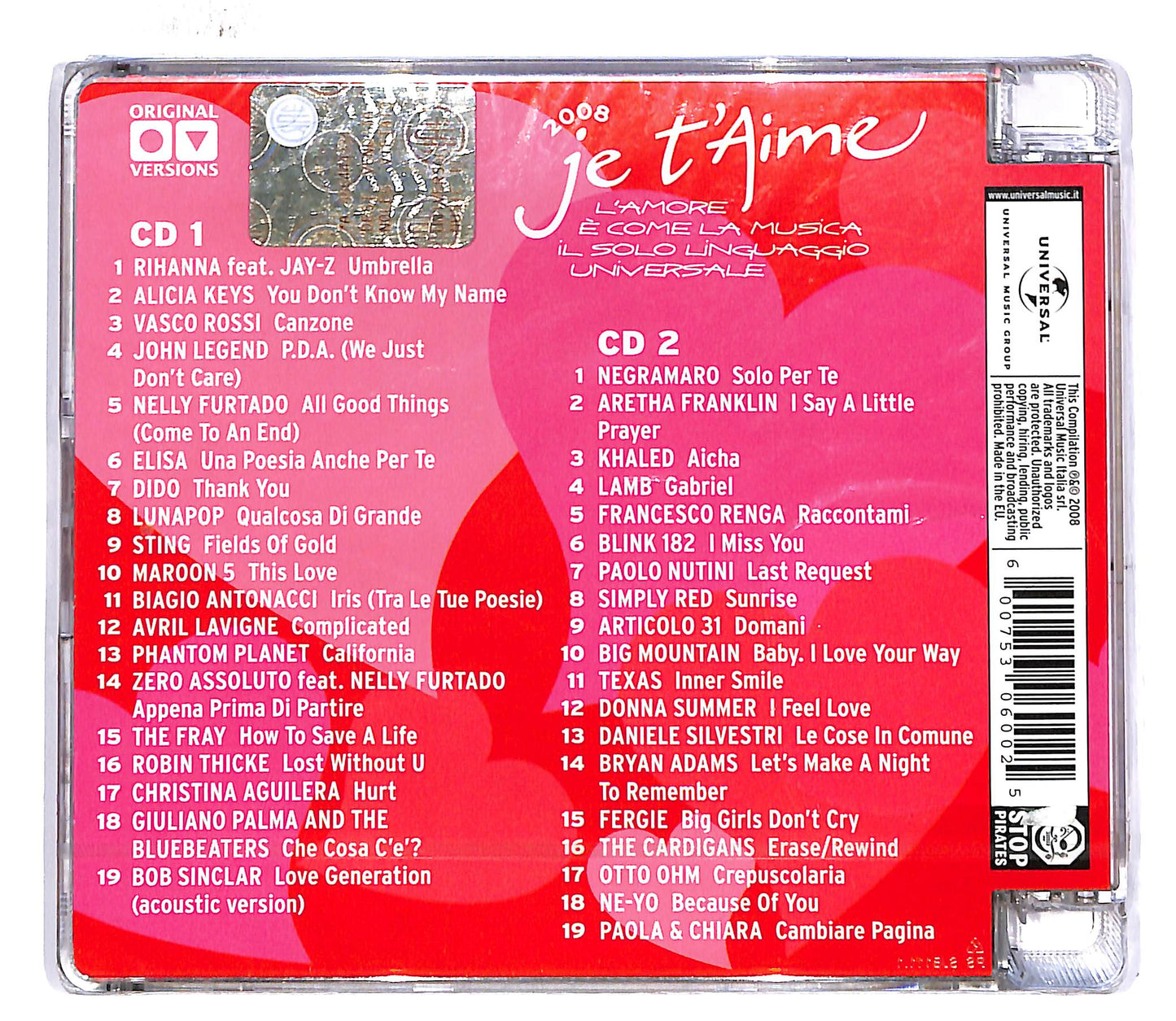 EBOND Various - Je T'Aime 2008 CD CD047844