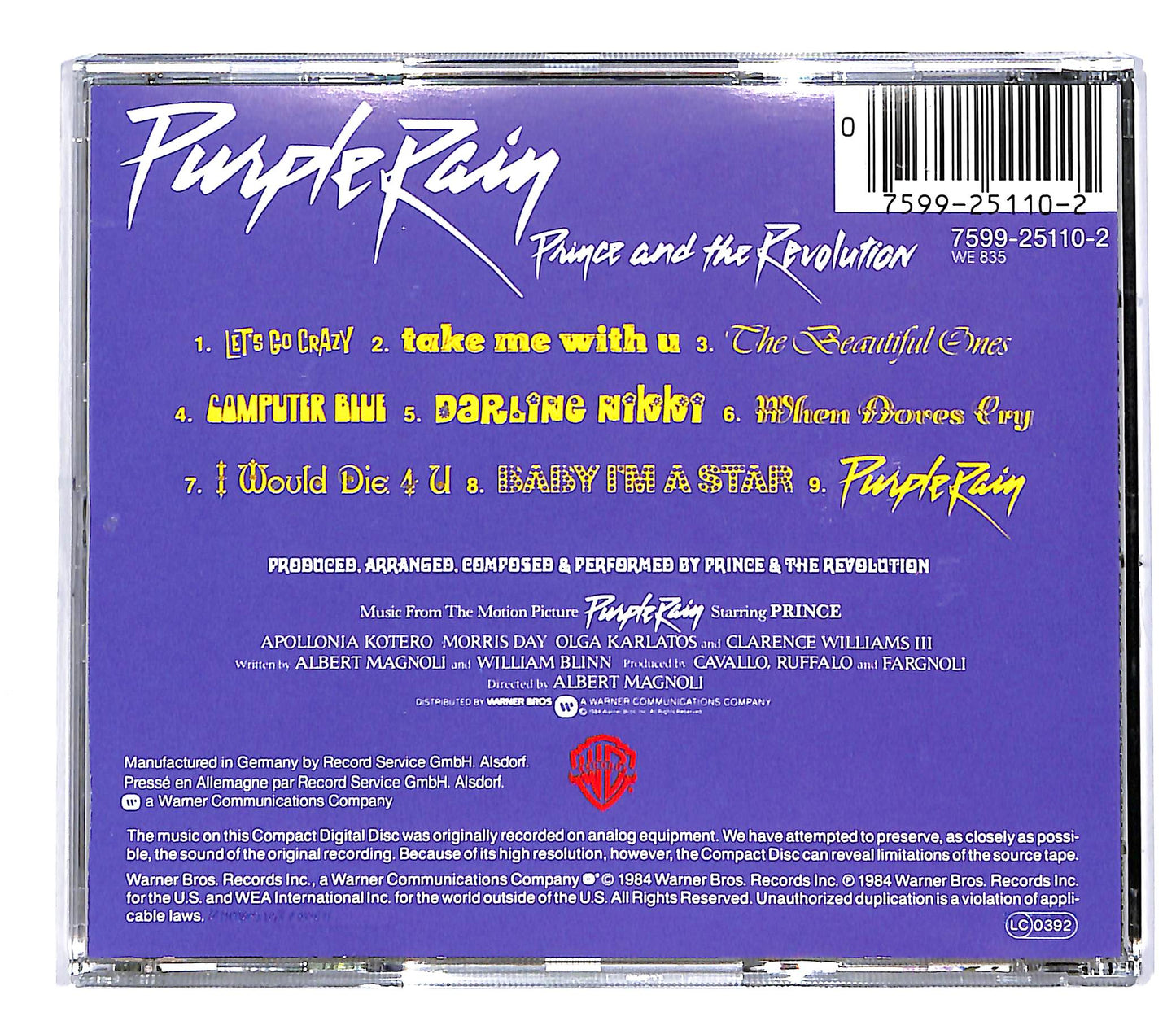 EBOND Prince And The Revolution - Purple Rain CD CD048058