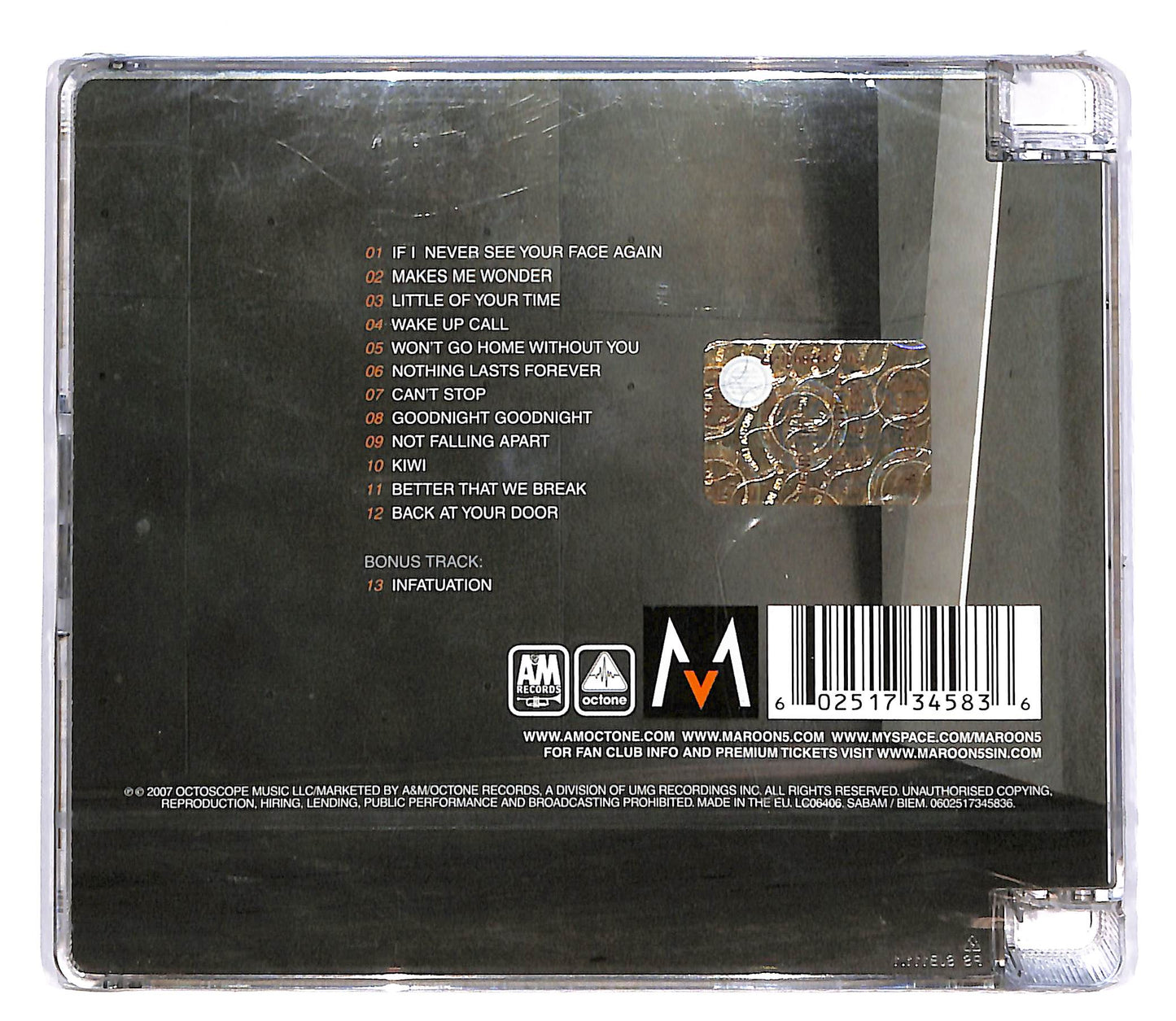 EBOND Maroon 5 - It Won't Be Soon Before Long CD CD048208