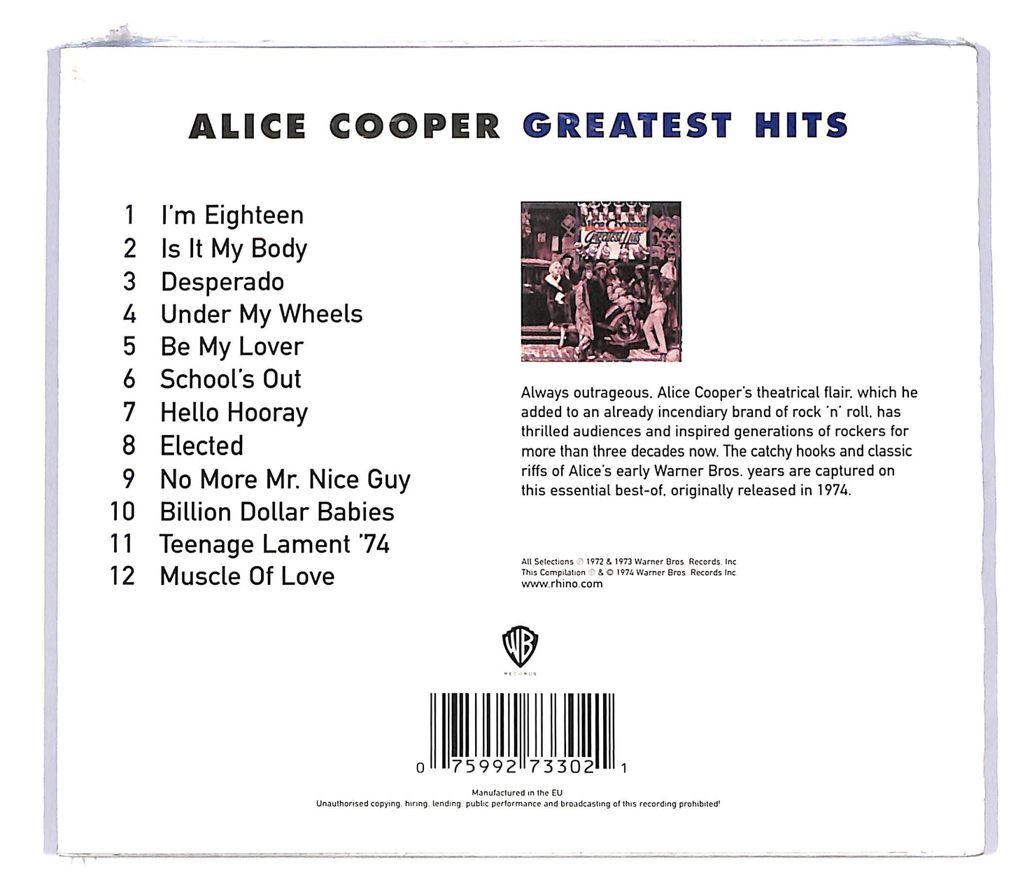 EBOND Alice Cooper - Greatest Hits CD CD048308