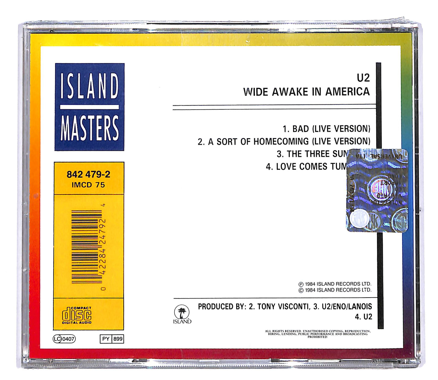 EBOND U2 - Wide Awake In America CD CD048327