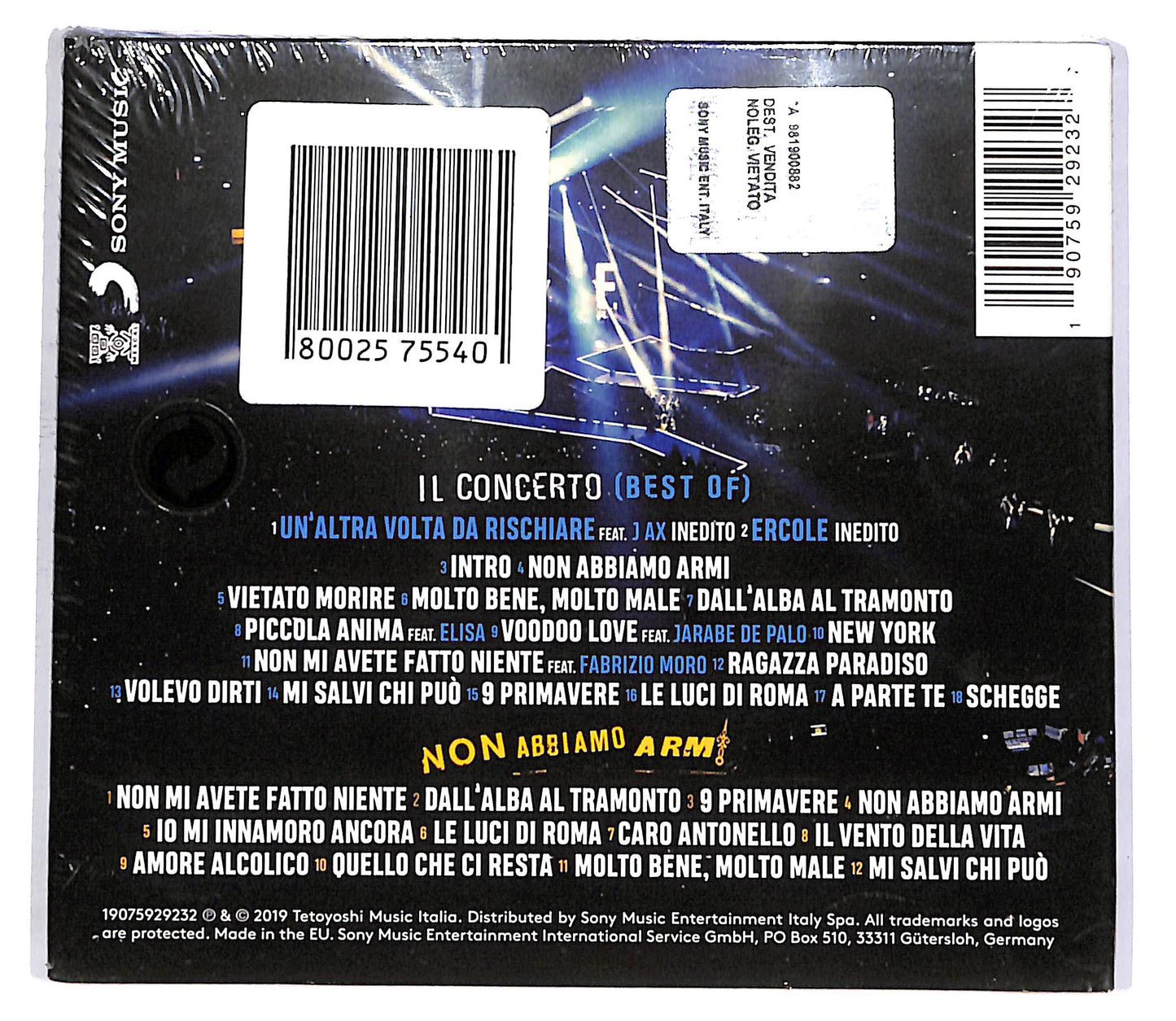 EBOND Ermal Meta - Non Abbiamo Armi Il Concerto (Best Of) (2 dischi) CD CD048519