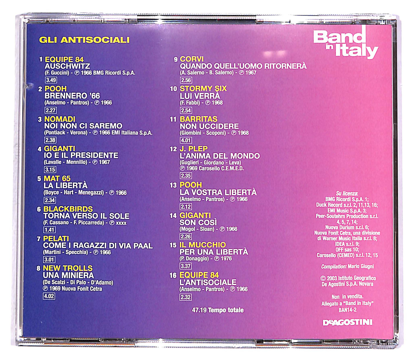 EBOND Various - Gli Antisociali EDITORIALE CD CD048546