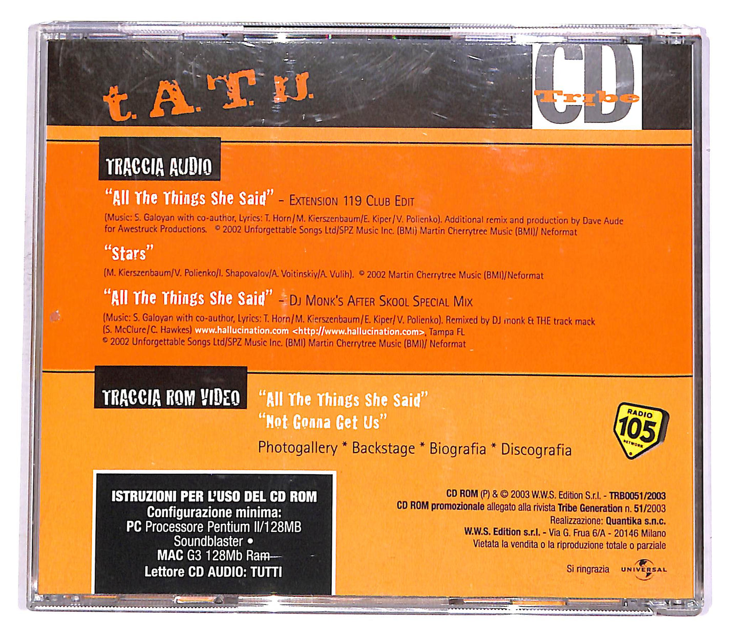 EBOND t.A.T.u. - t.A.T.u. EDITORIALE CD CD048555