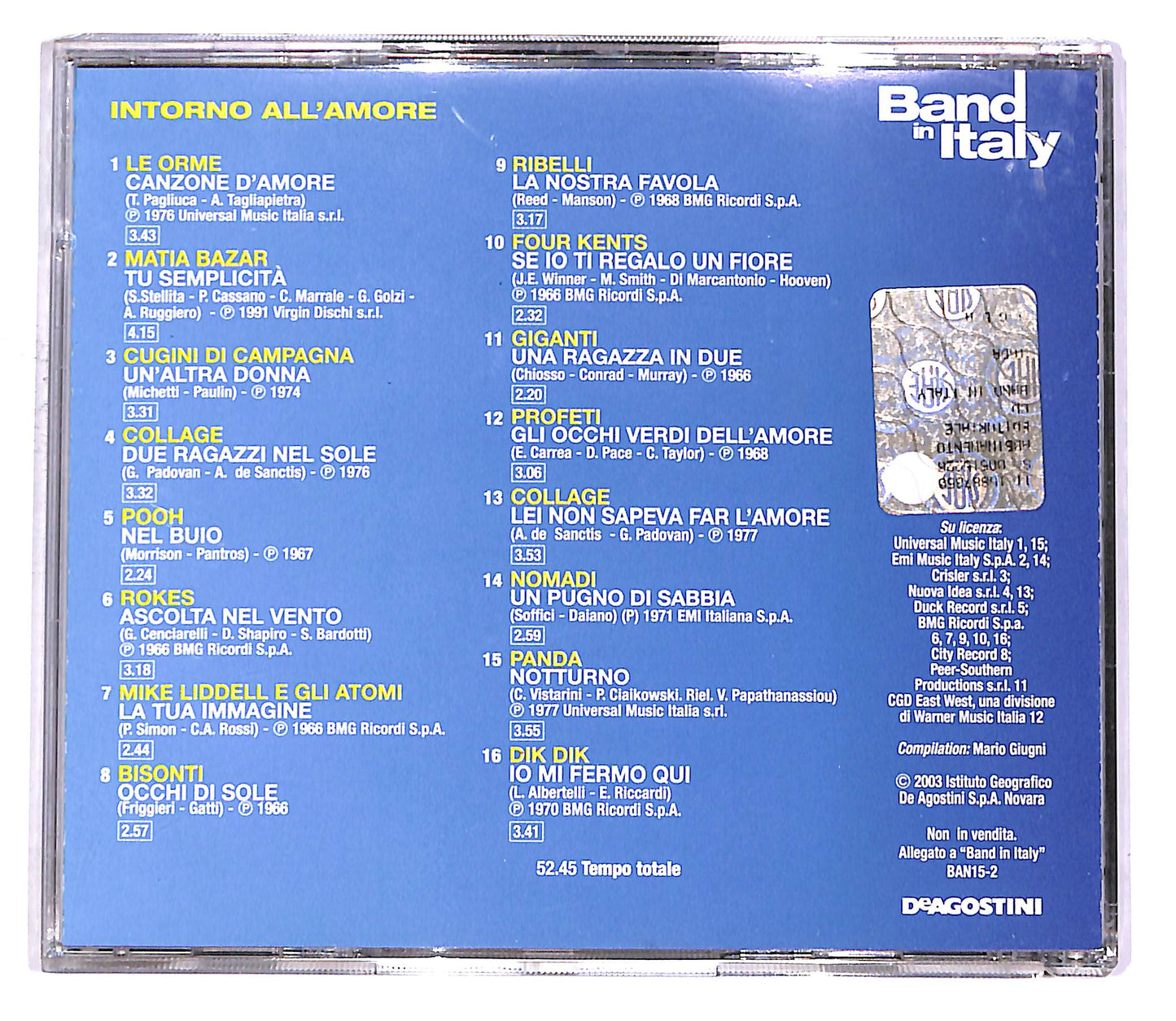 EBOND Band in Italy - Intorno All'Amore EDITORIALE CD CD048603