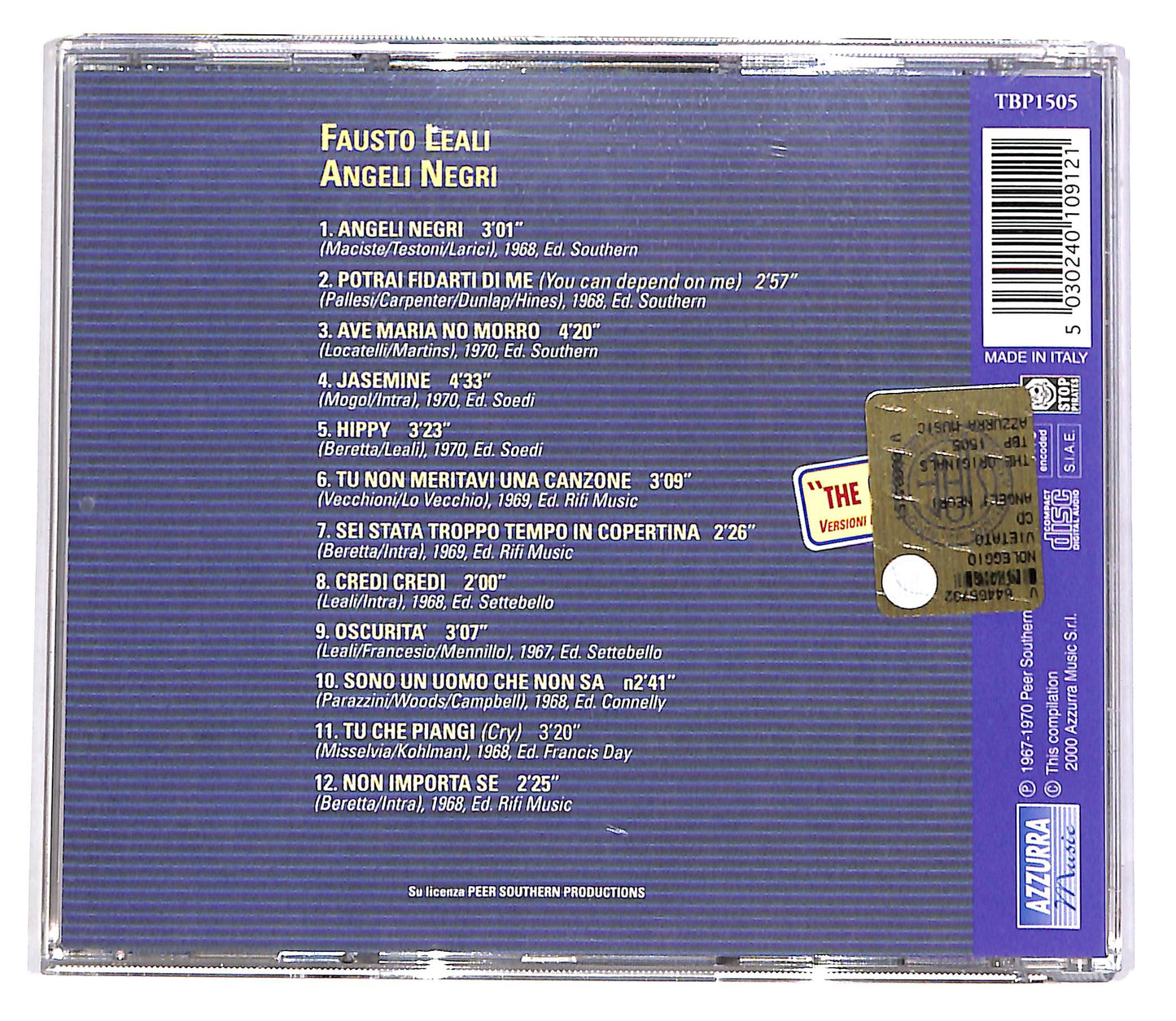 EBOND Fausto Leali - Angeli Negri CD CD048906