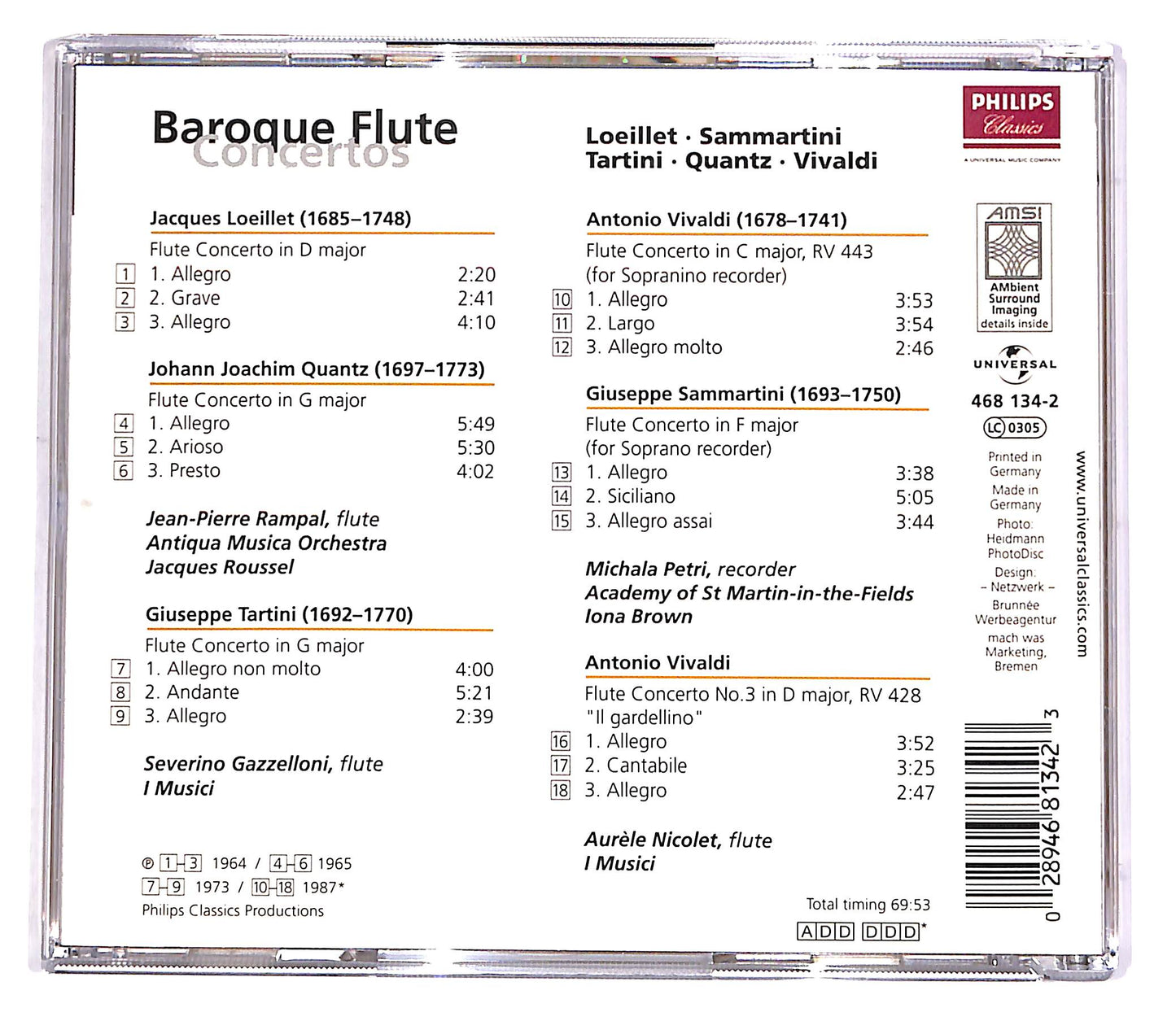 EBOND Vivaldi - Baroque Flute Concertos CD CD049034