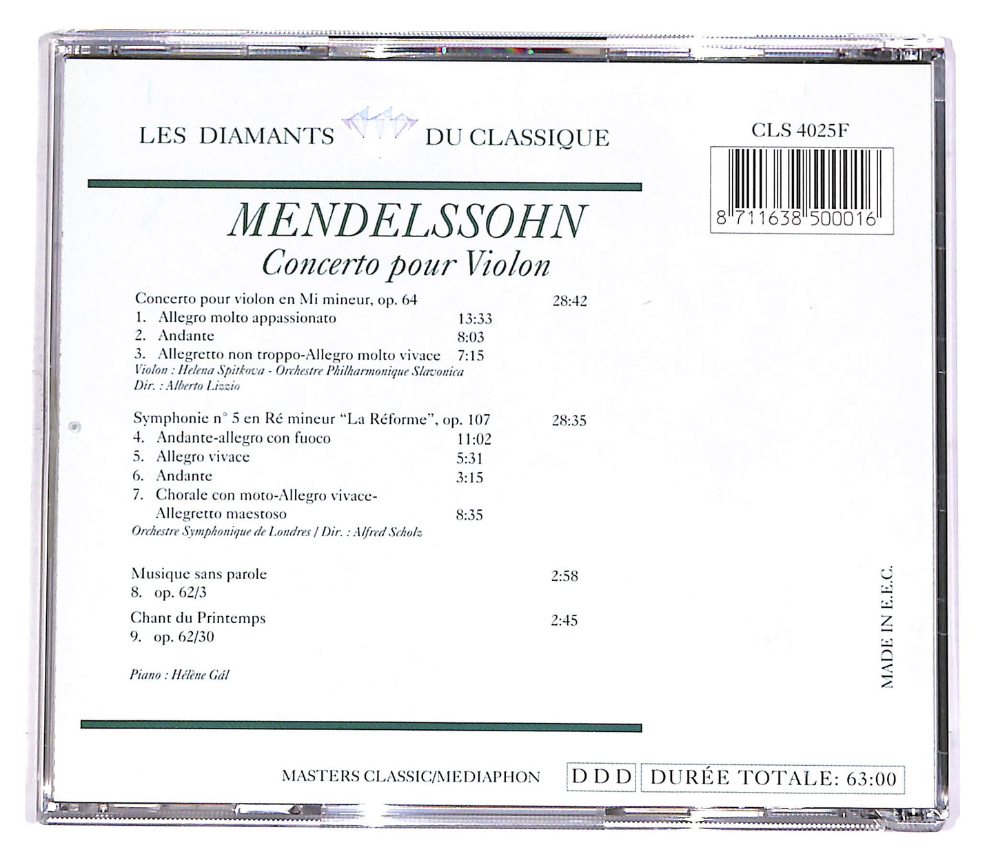 EBOND Mendelssohn - Concerto Pour Violon CD CD049107
