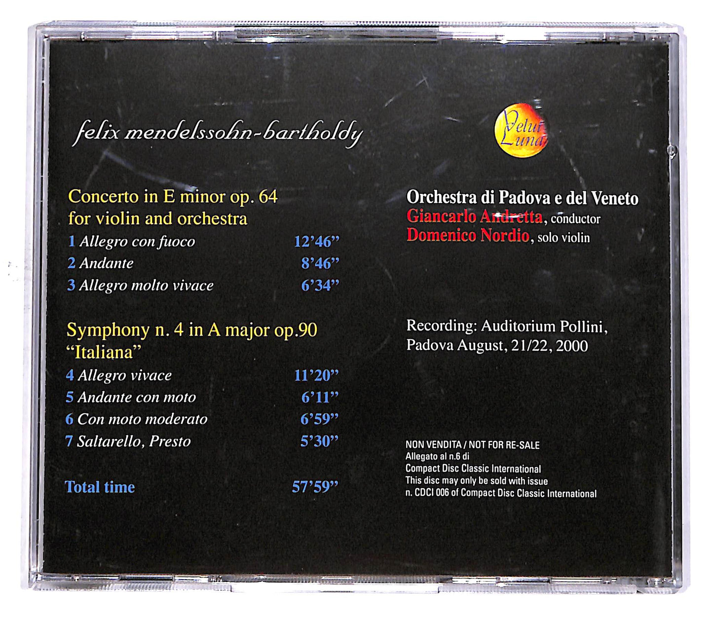EBOND Felix Mendelssohn-Bartholdy - Violin Concerto In E Minor CD CD049223