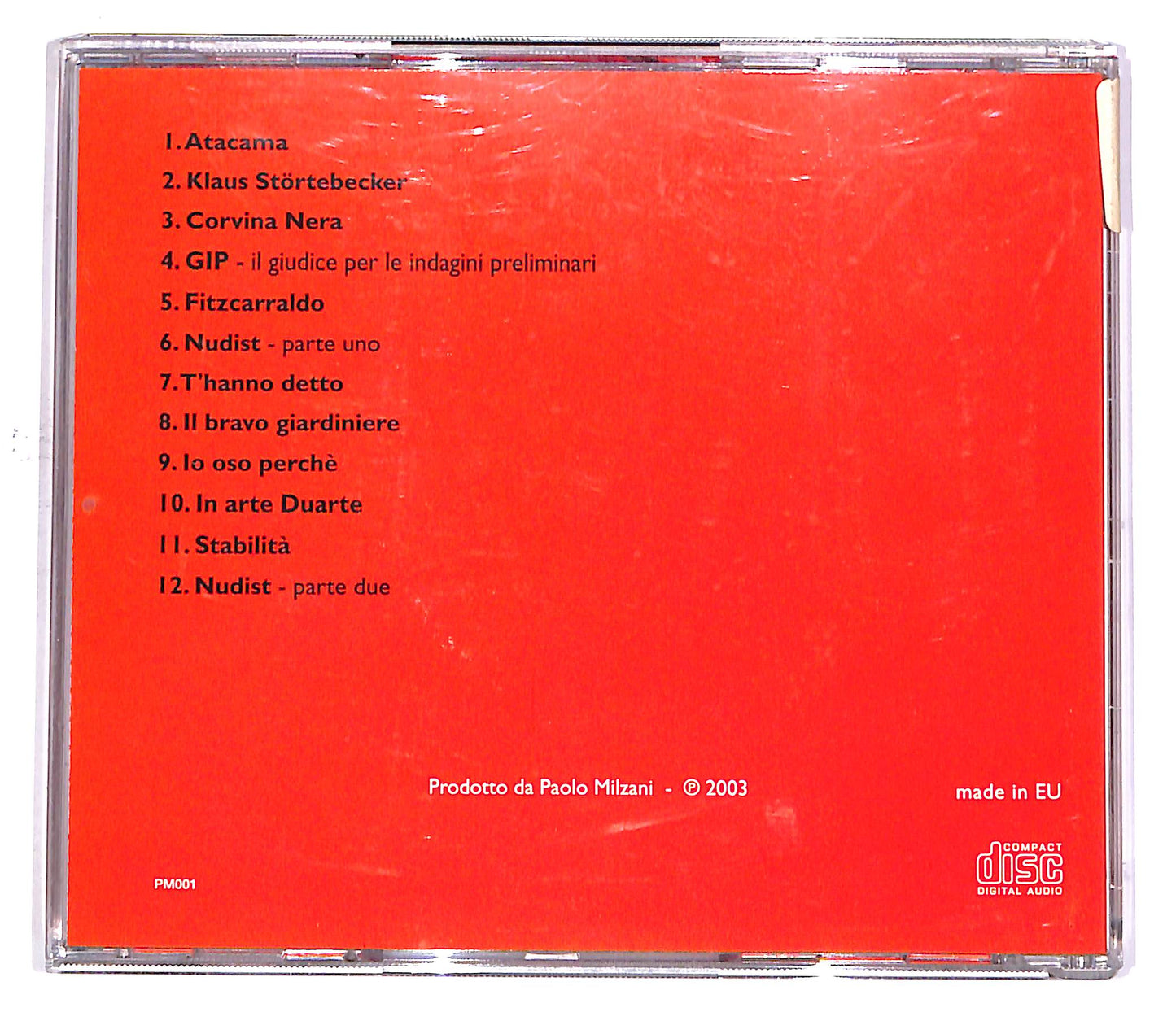 EBOND Paolo Milzani - Nudist e altre storie EDITORIALE CD CD049316