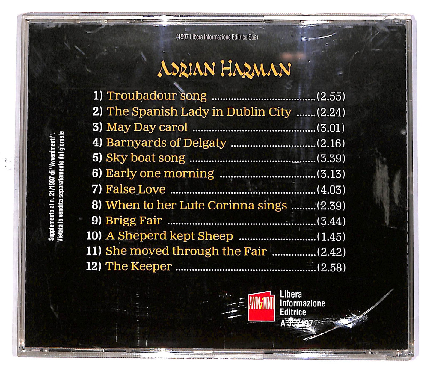 EBOND Adrian Harman - Antiche Ballate Inglesi EDITORIALE CD CD049551