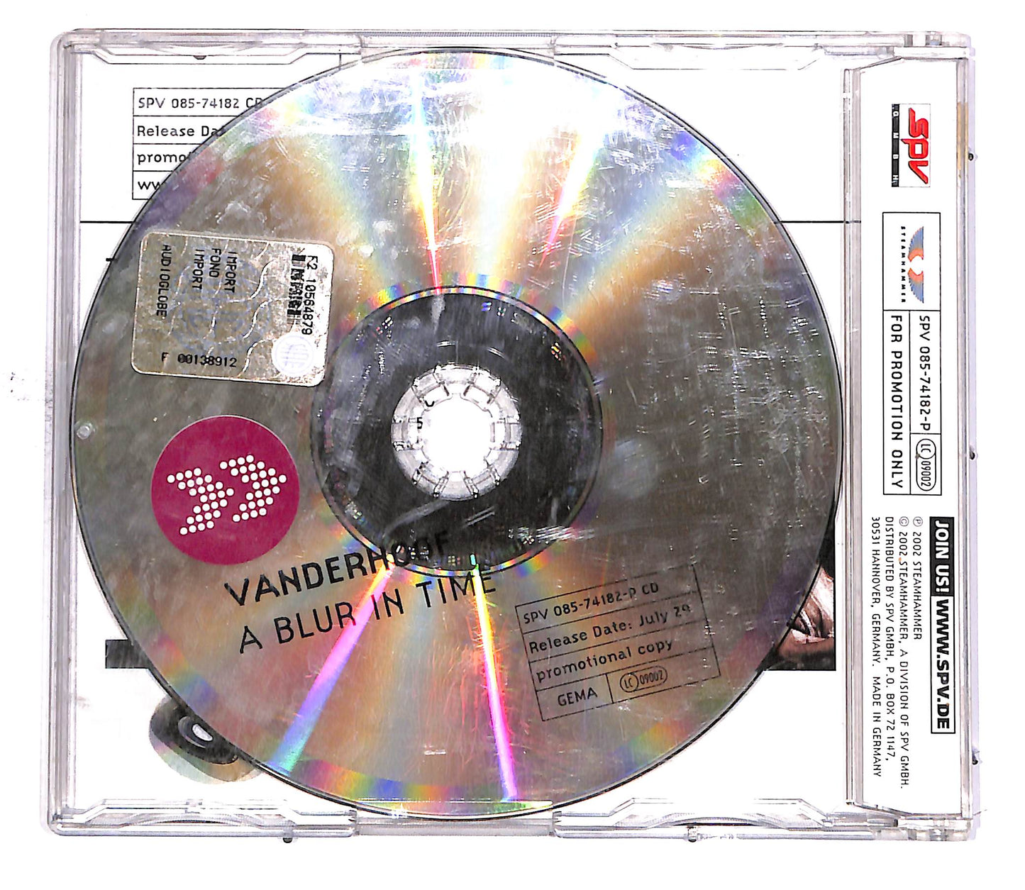 EBOND Vanderhoof - A Blur In Time PROMO CD CD049552