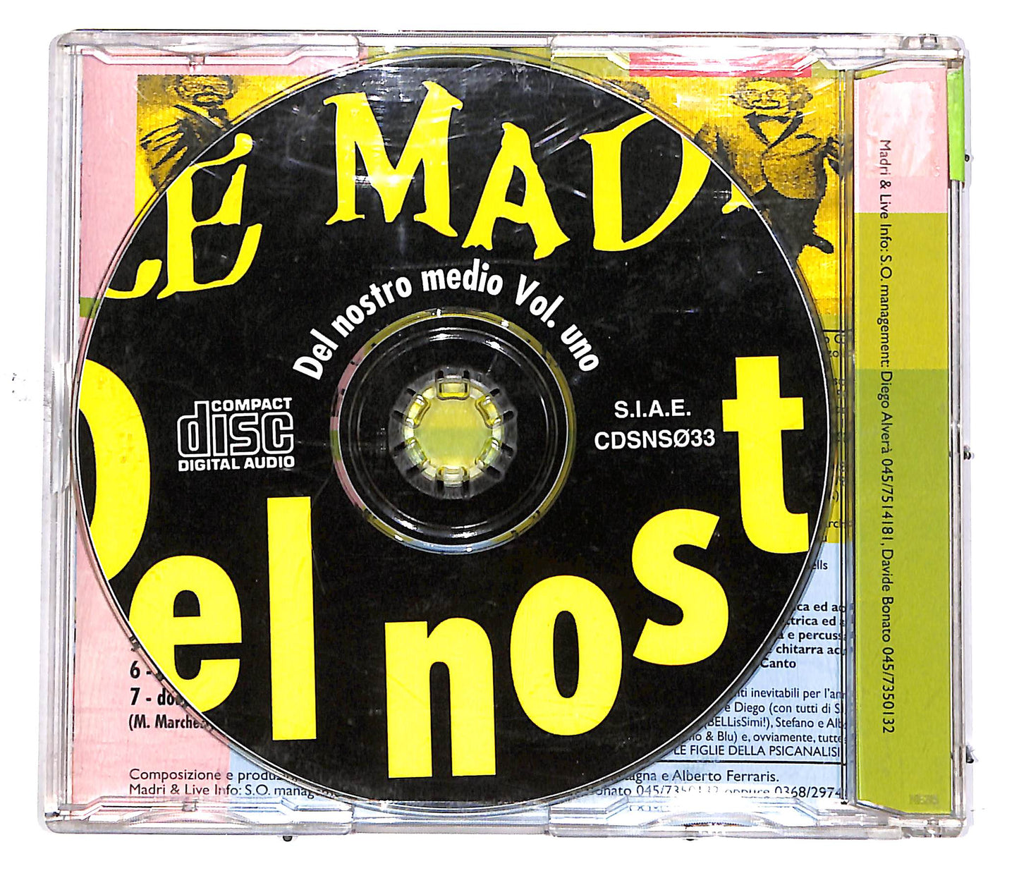 EBOND Le Madri Della Psicanalisi - Del Nostro Medio (Volume Uno) CD CD049555