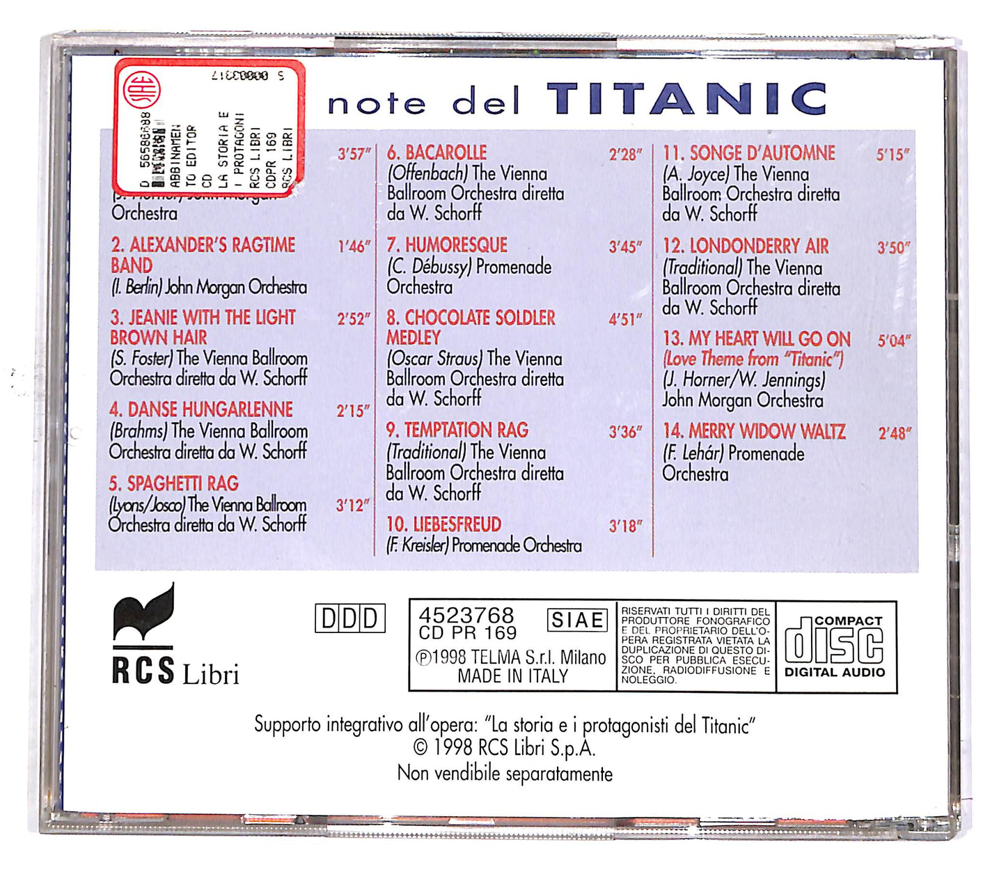 EBOND Various - Sulle Note Del Titanic EDITORIALE CD CD049556