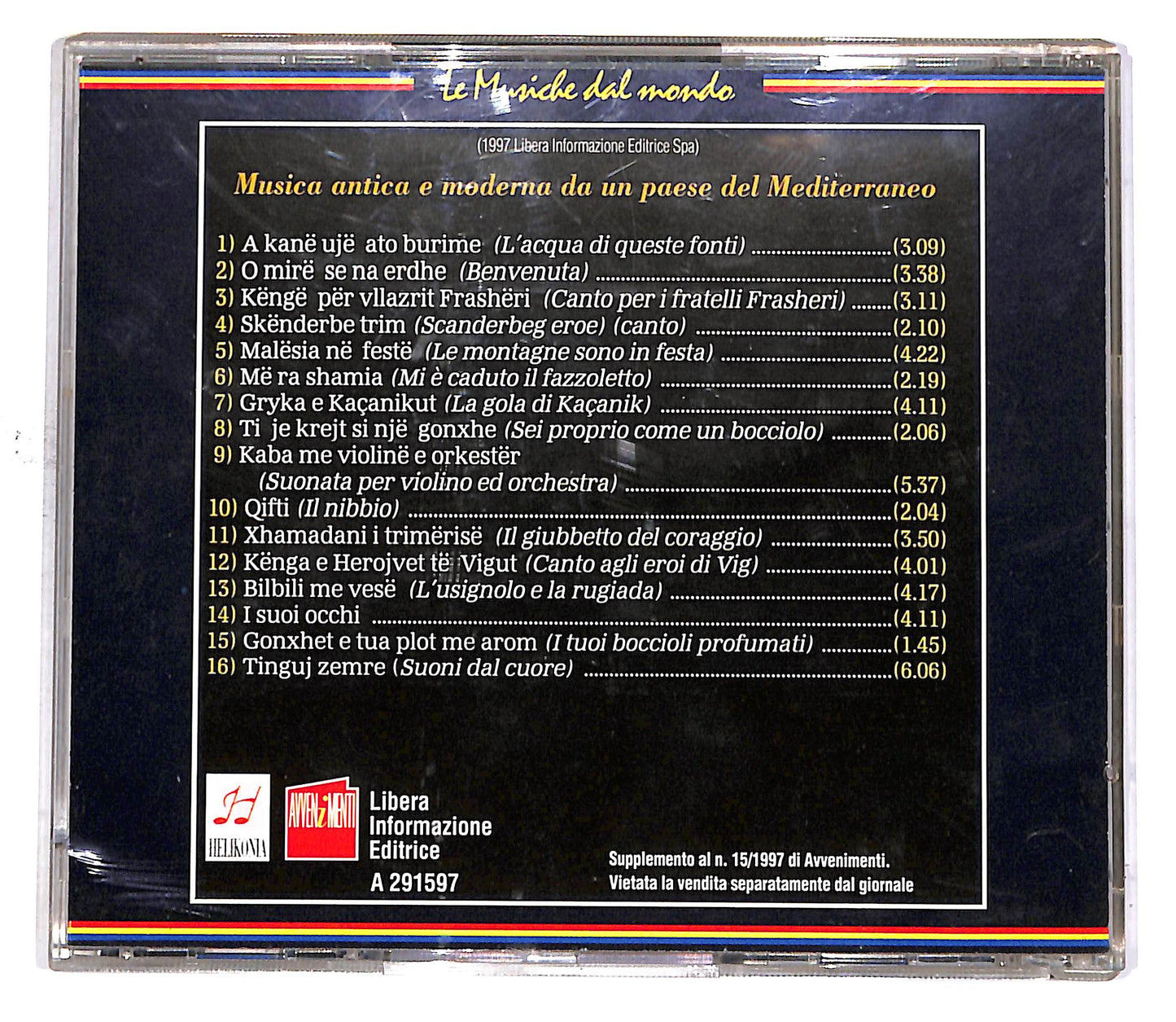 EBOND Various - Canzoni D'Albania EDITORIALE CD CD049621