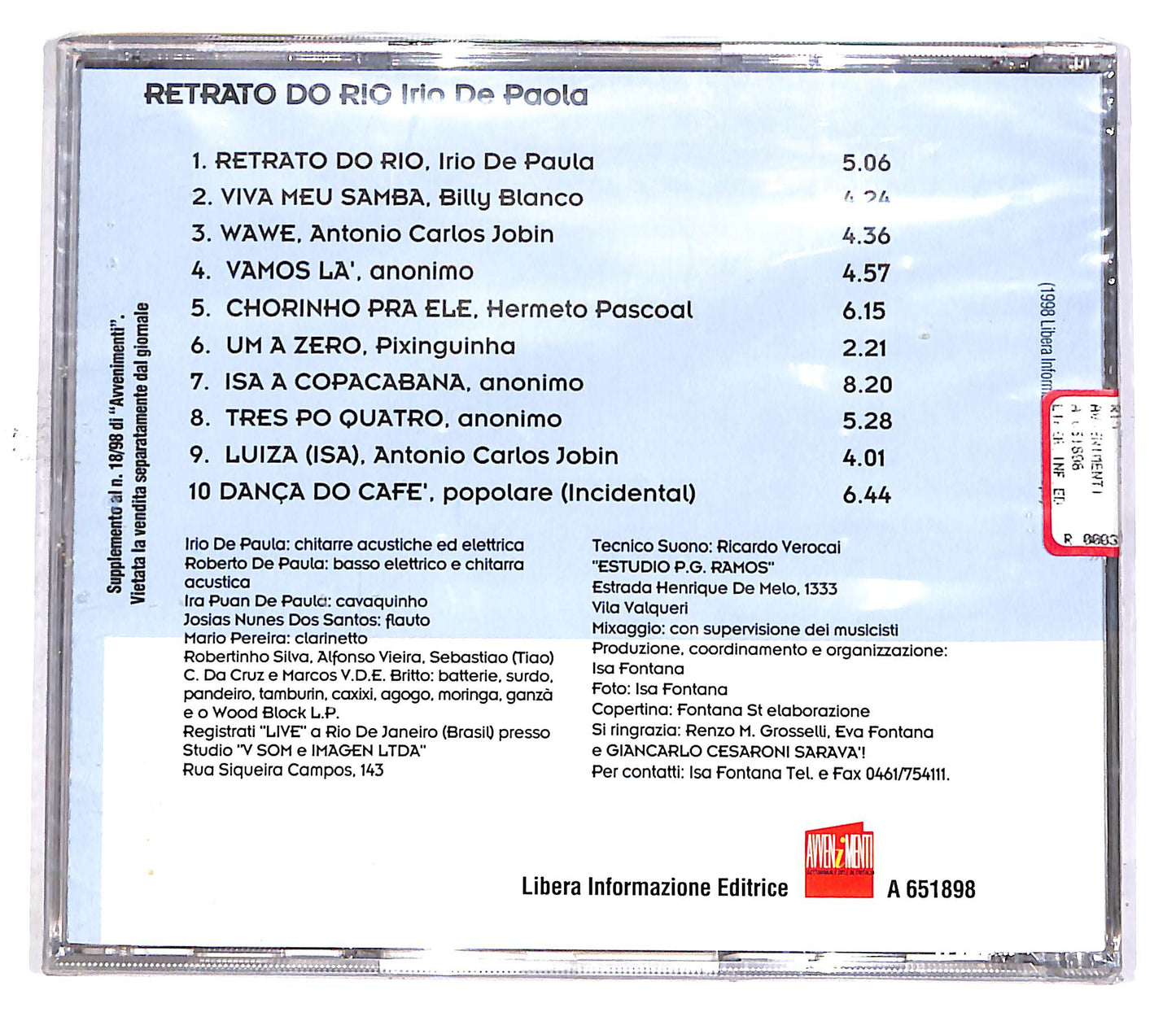 EBOND Irio De Paula - Retrato Do Rio EDITORIALE CD CD049624