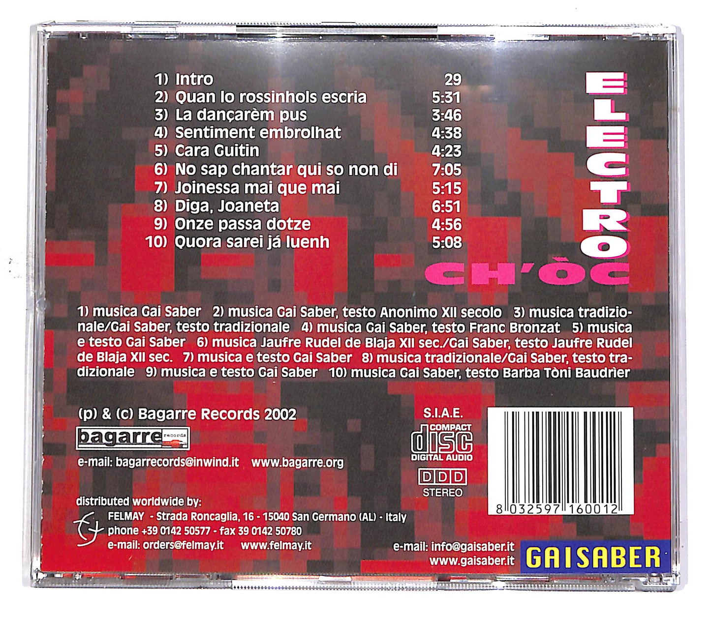 EBOND Gaisaber - Electroch'oc CD CD049644