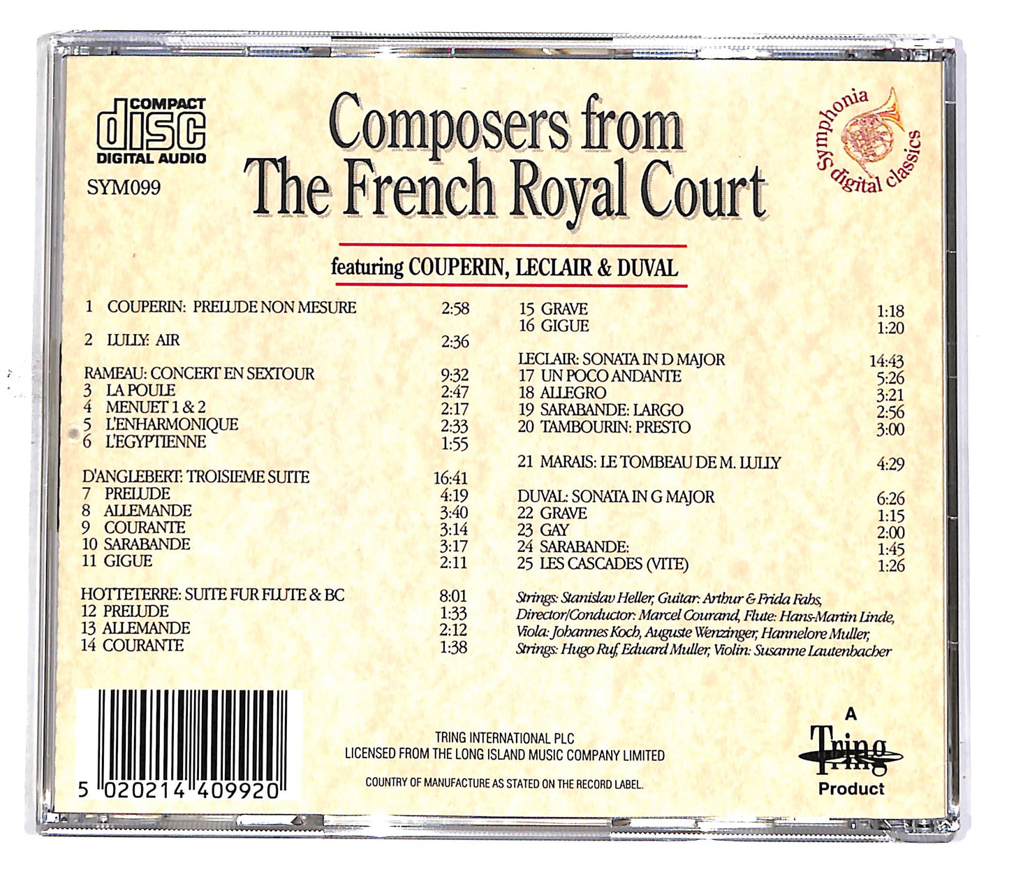 EBOND Composers From The French Royal Court CD CD049648